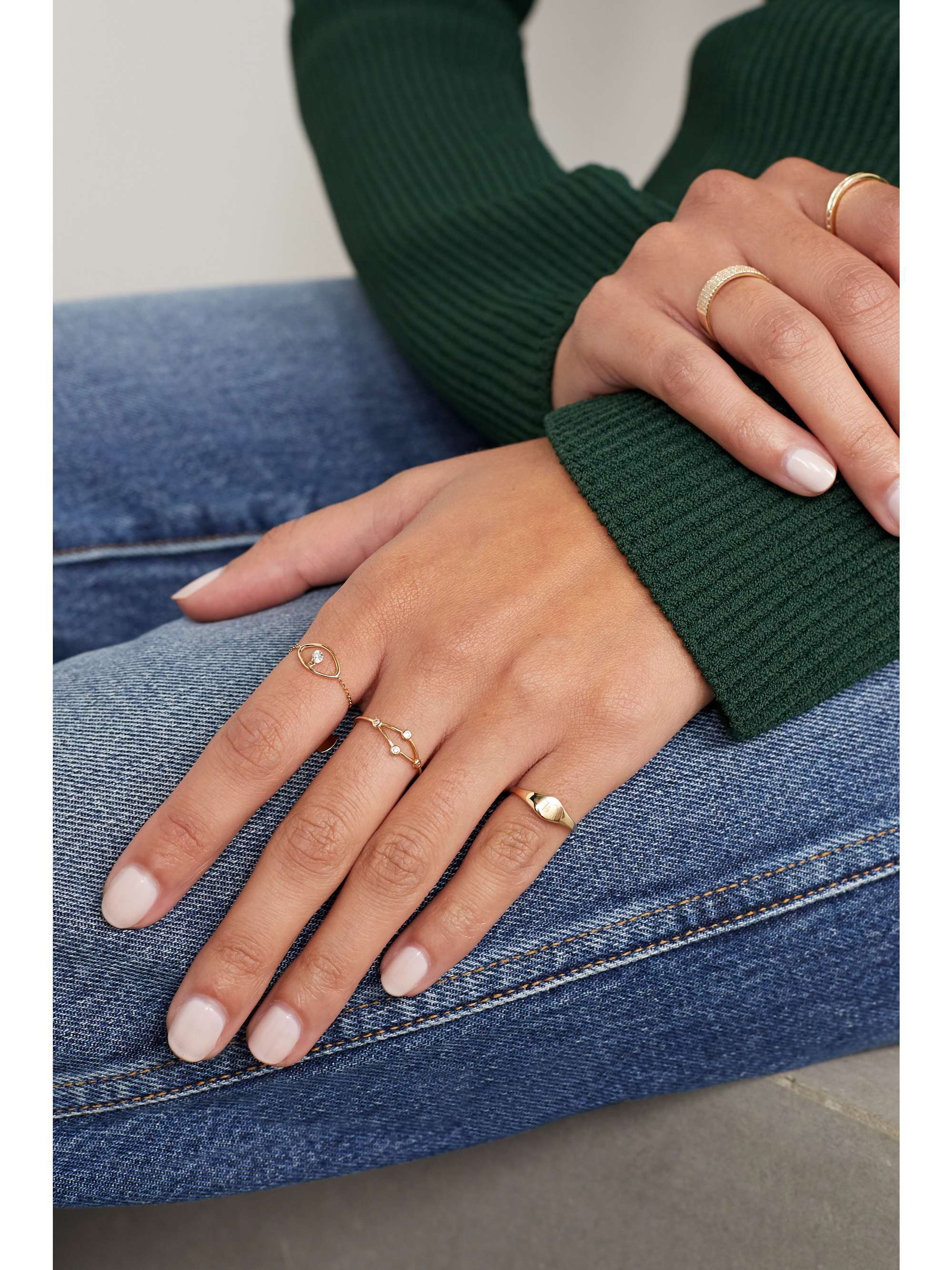 PERSÉE Eye gold diamond ring