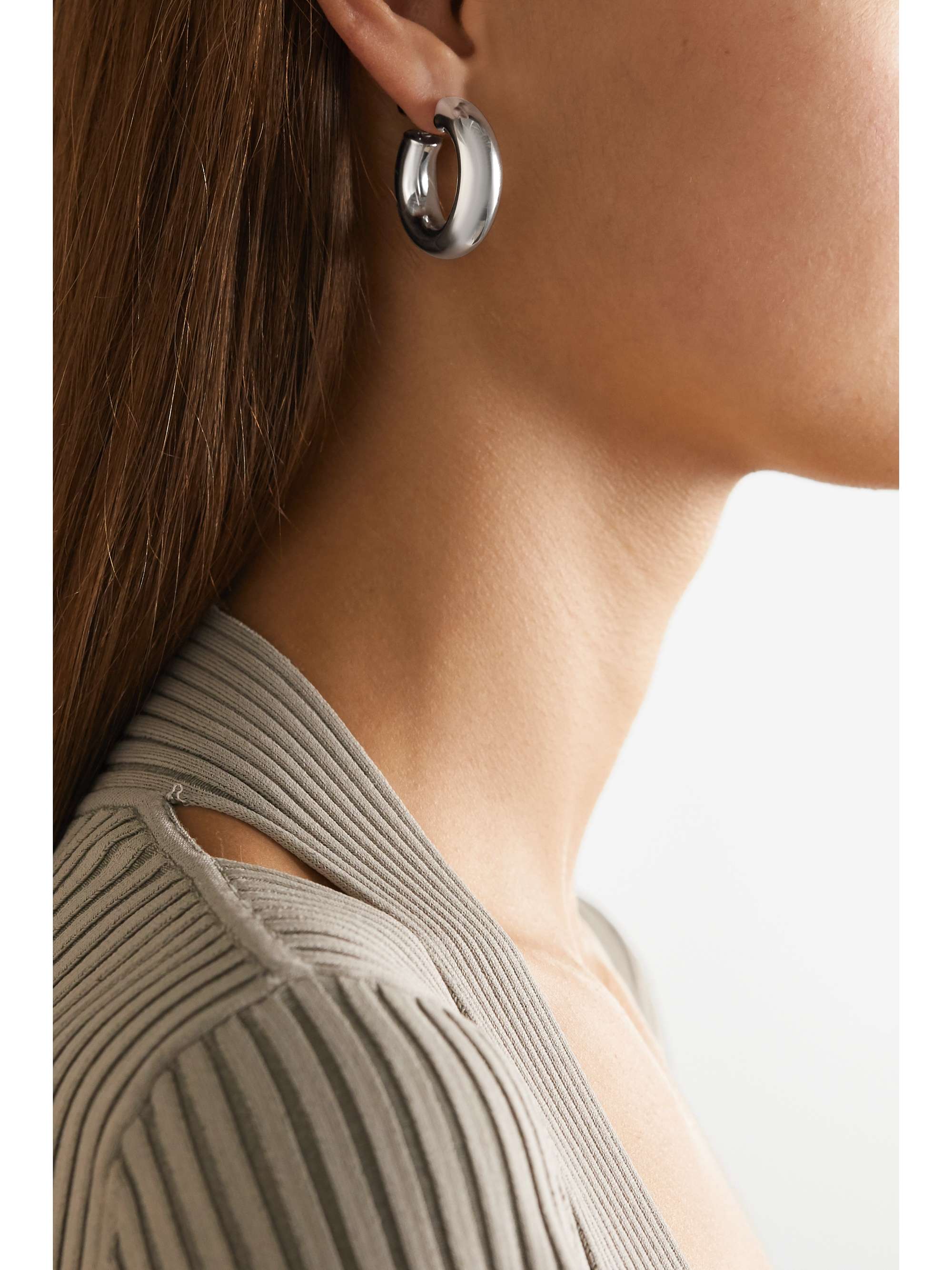 JENNIFER FISHER Kevin silver-plated hoop earrings