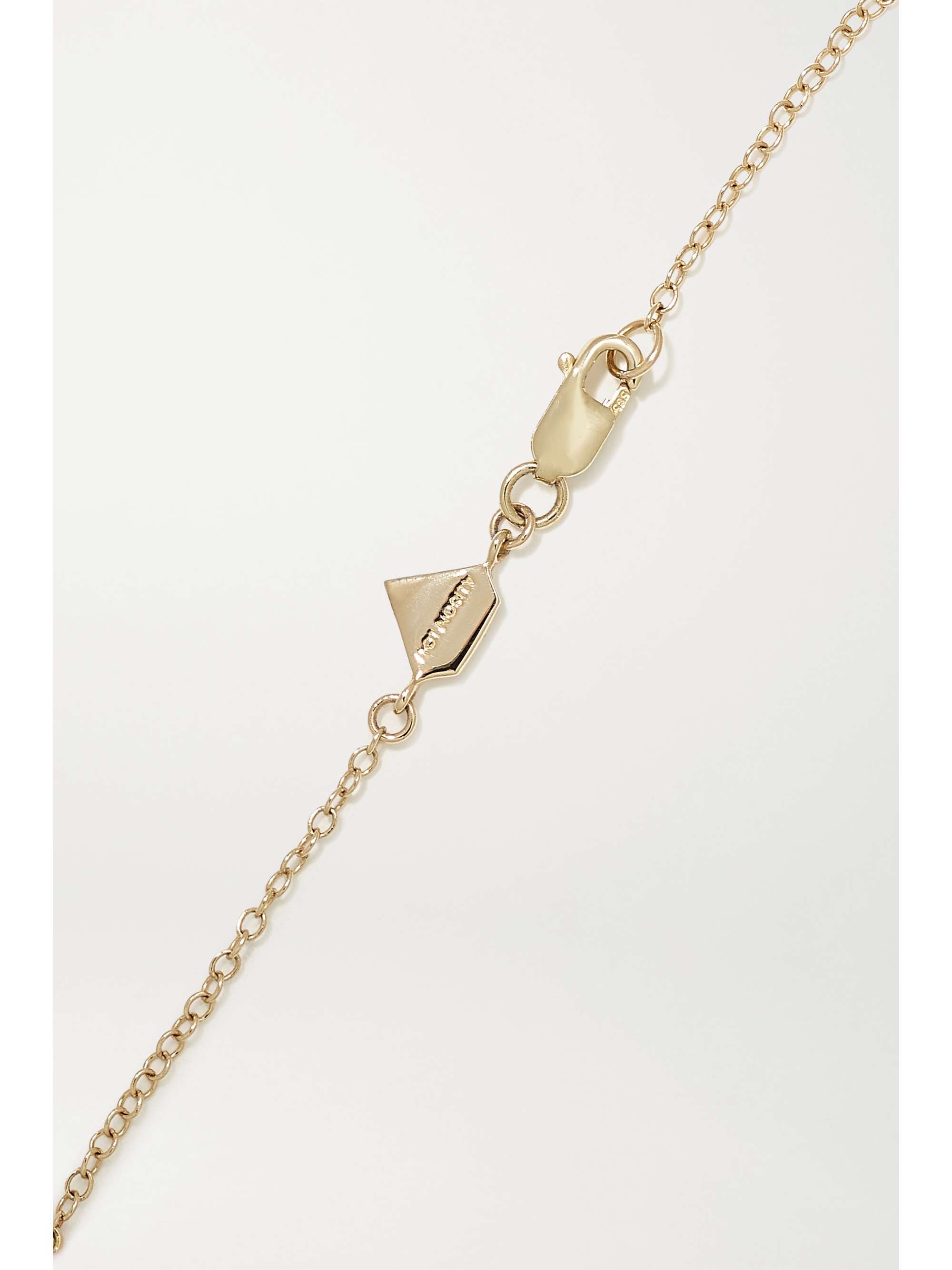 ALISON LOU Mini Flower By The Yard 14-karat gold, diamond and enamel bracelet