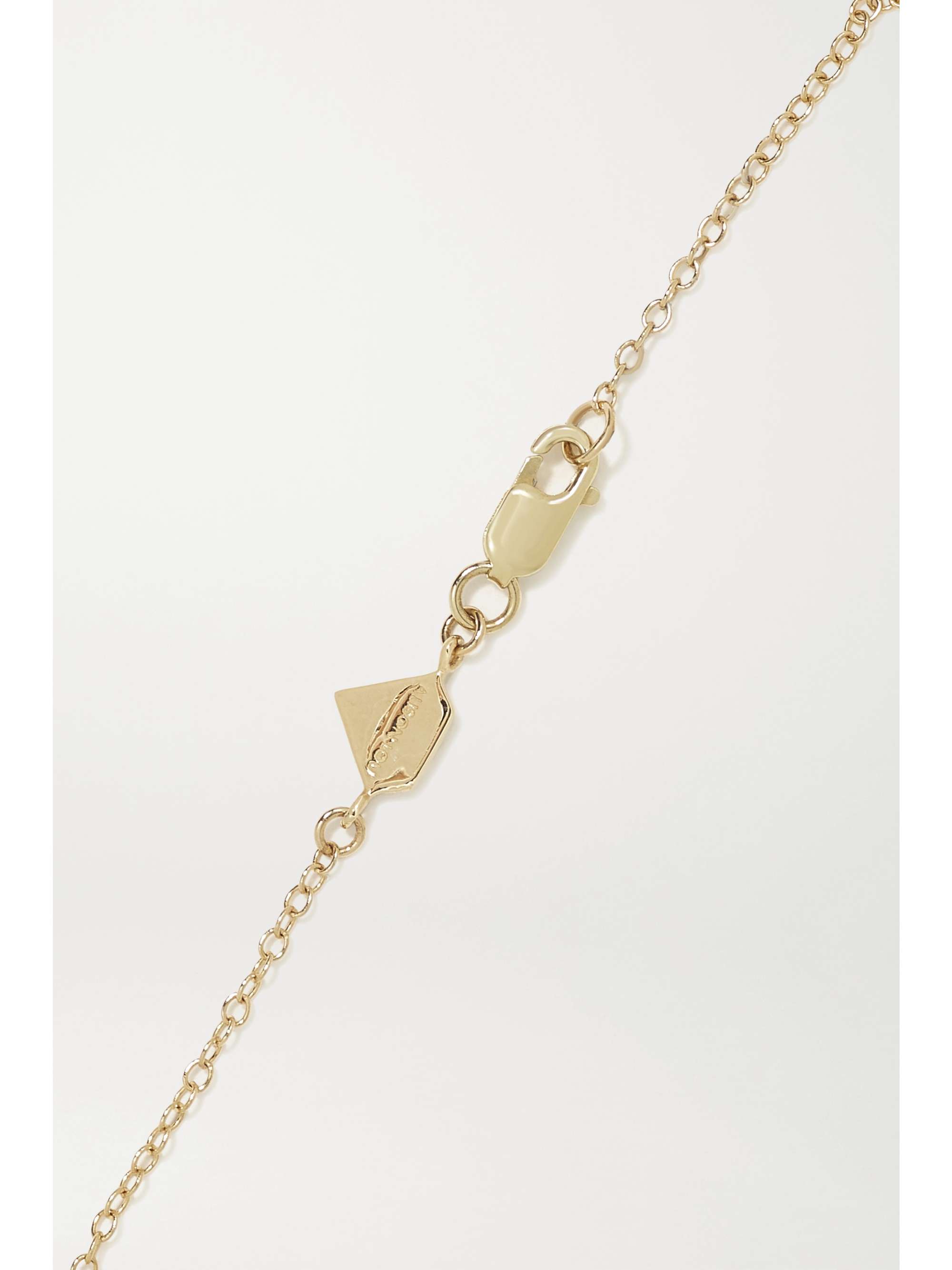 ALISON LOU Mini Lip By The Yard 14-karat gold and enamel bracelet