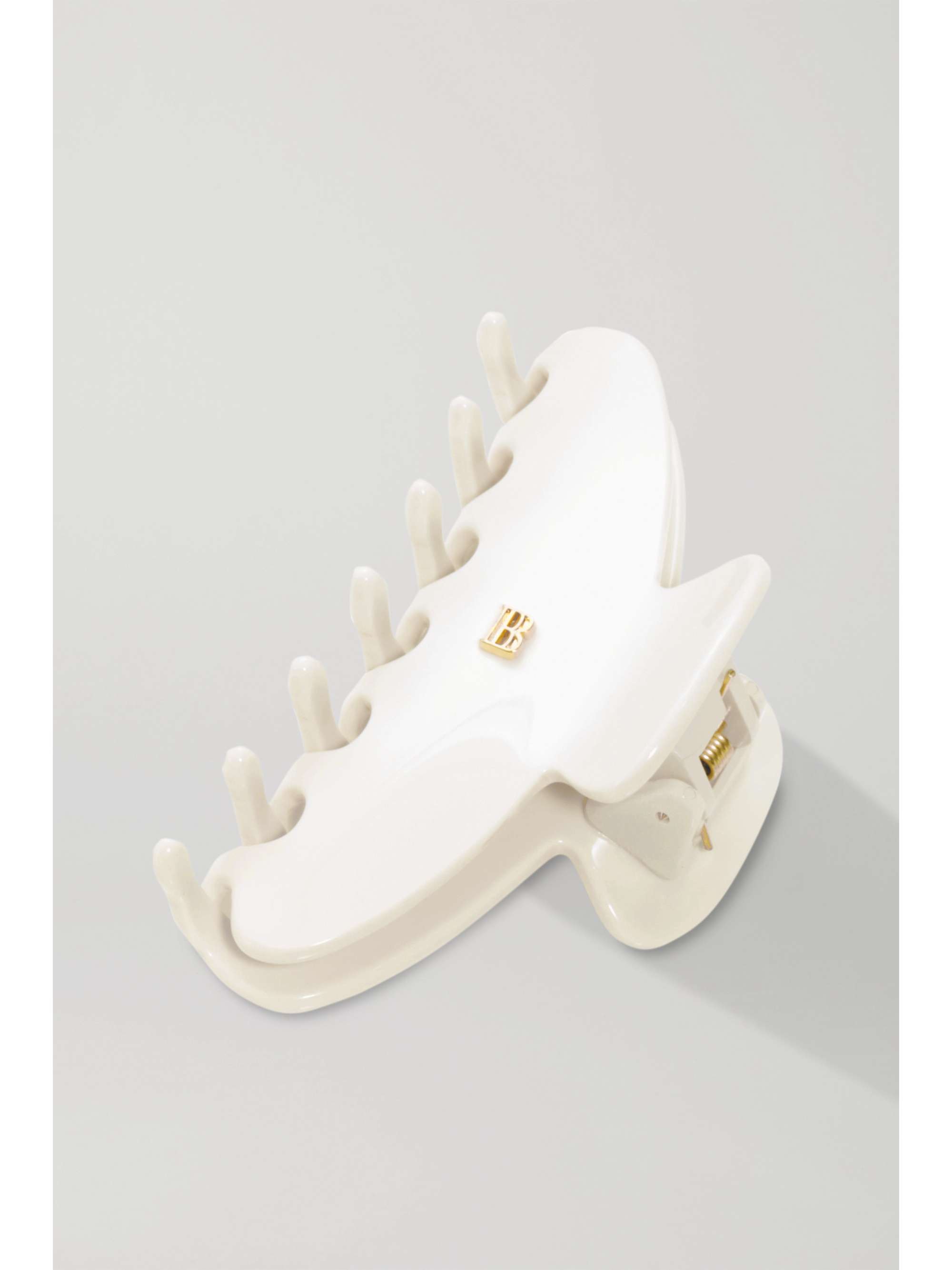 BALMAIN PARIS HAIR COUTURE Medium acetate hair clip - White