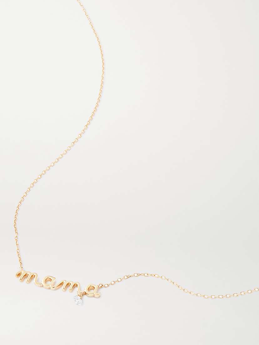 Persée Mama 18-karat Gold Diamond Necklace