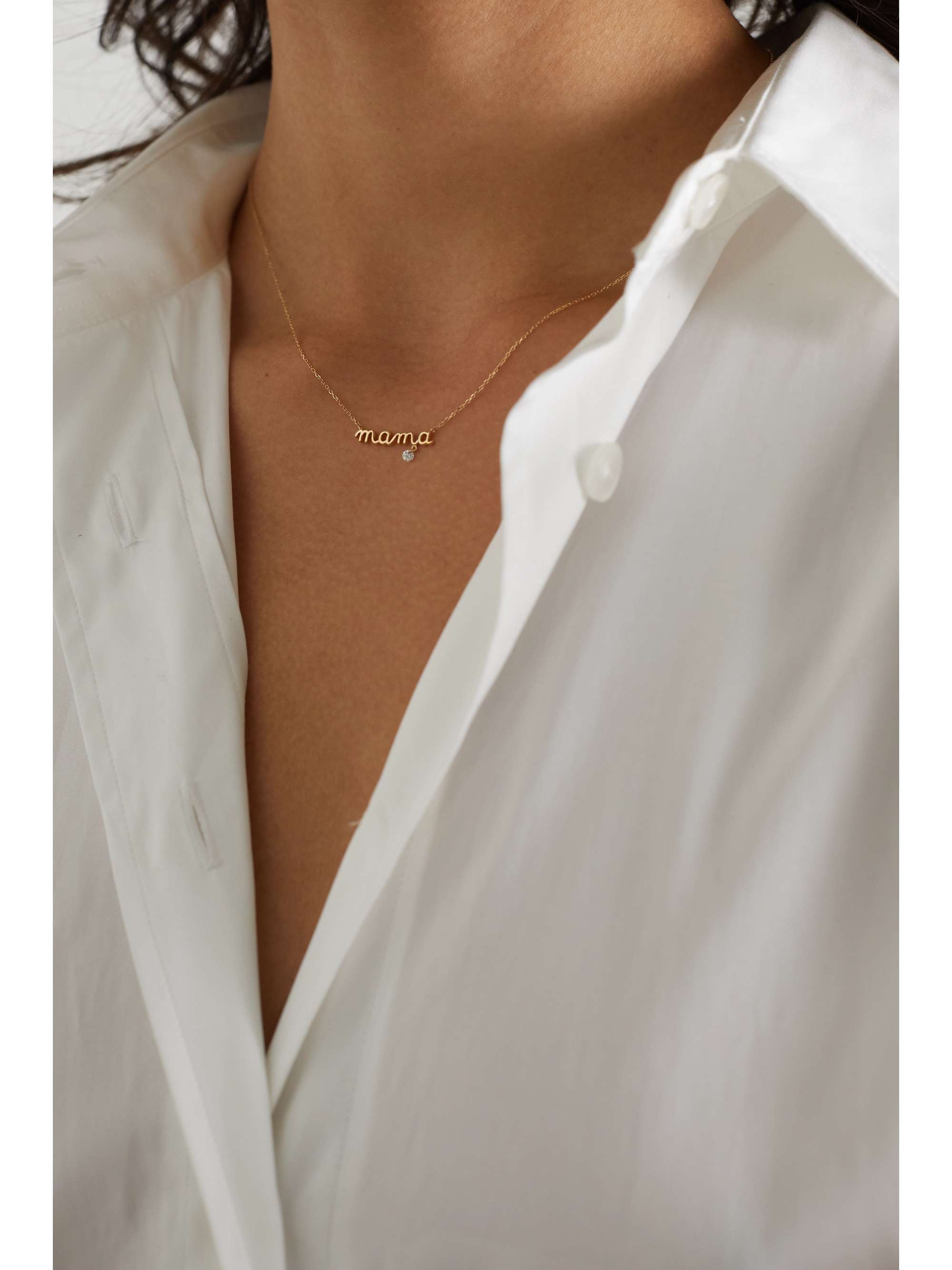 18 Karat Mama Ist Nicht Stolz Jacke PERSÉE Mama 18-karat gold diamond necklace | NET-A-PORTER