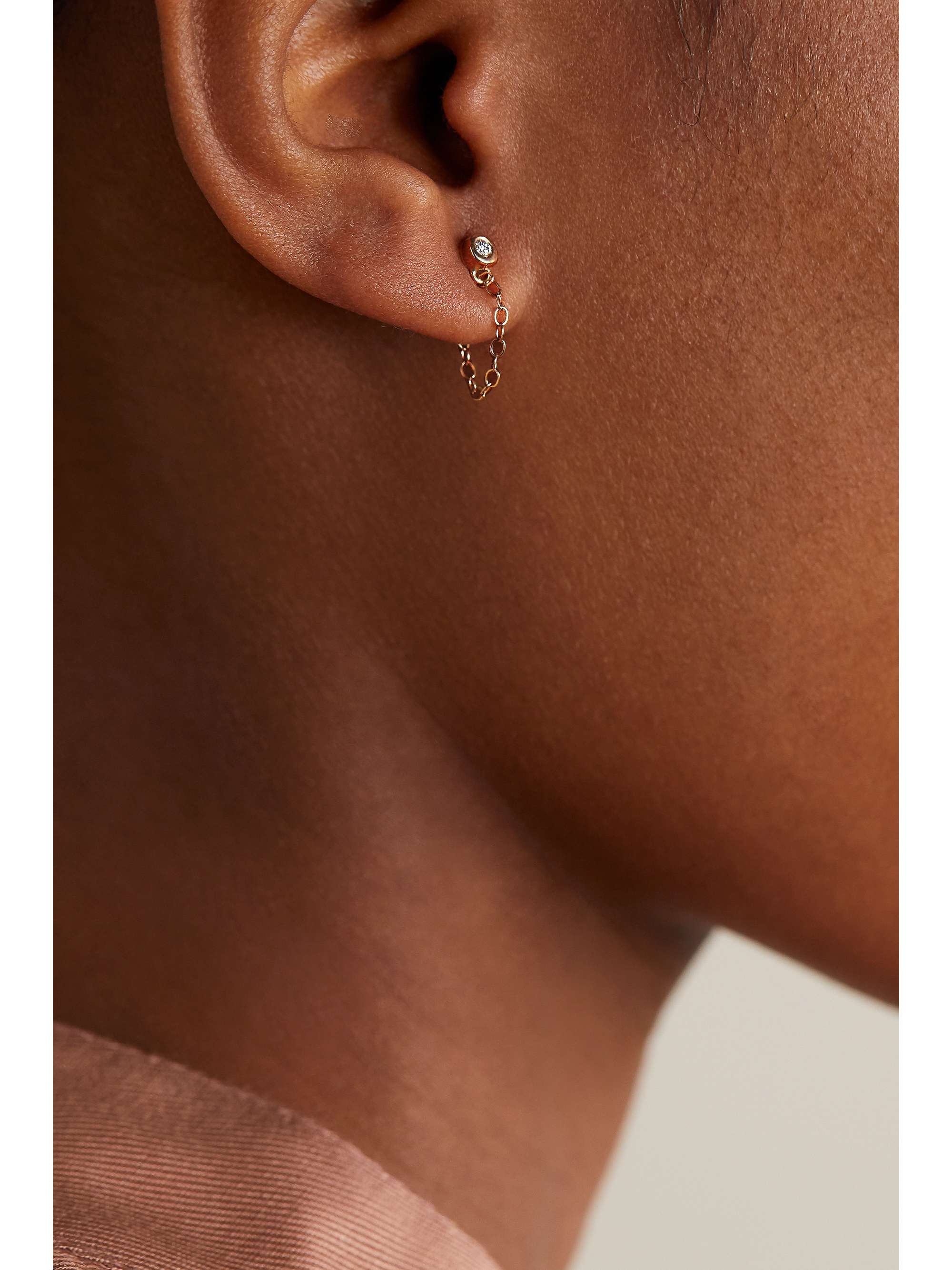 MELISSA JOY MANNING 14-karat recycled gold diamond earrings