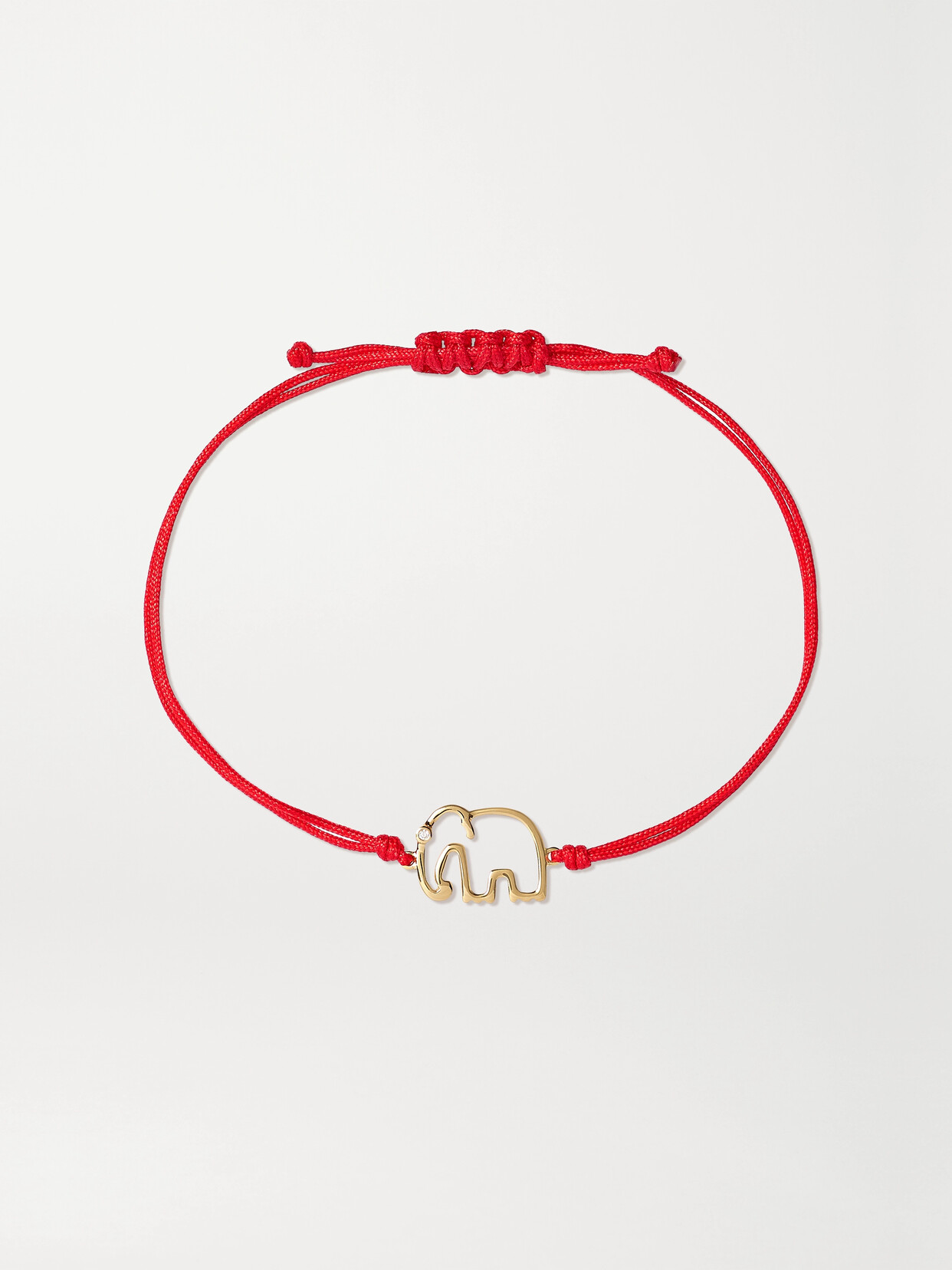 Yvonne Léon 18-karat Gold, Silk And Diamond Bracelet In Gold