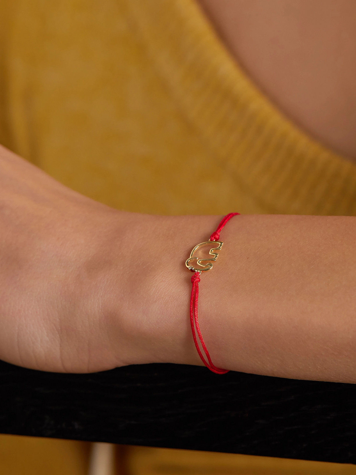Yvonne Léon 18-karat Gold, Silk And Diamond Bracelet In Gold