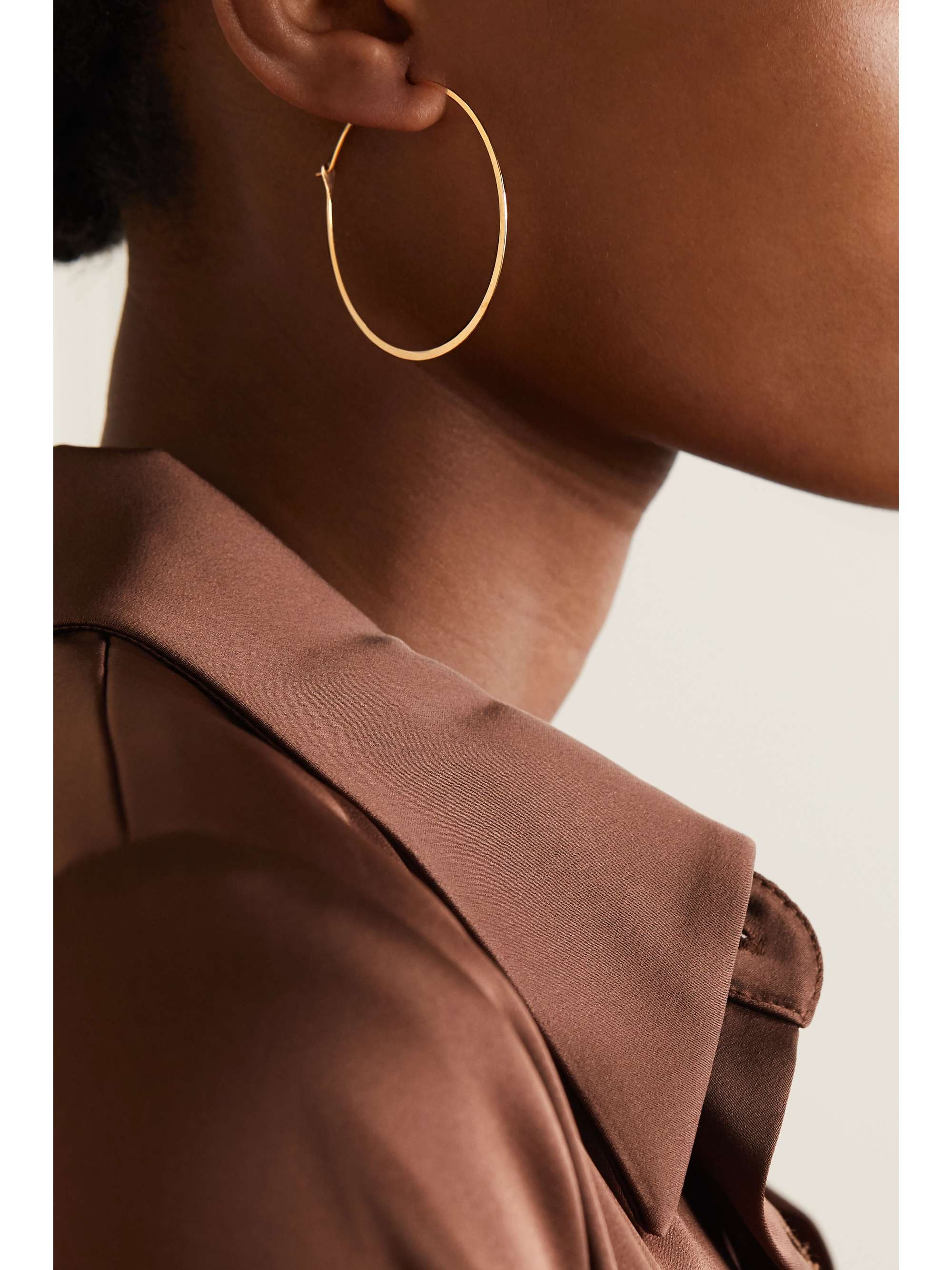 MELISSA JOY MANNING 14-karat gold hoop earrings