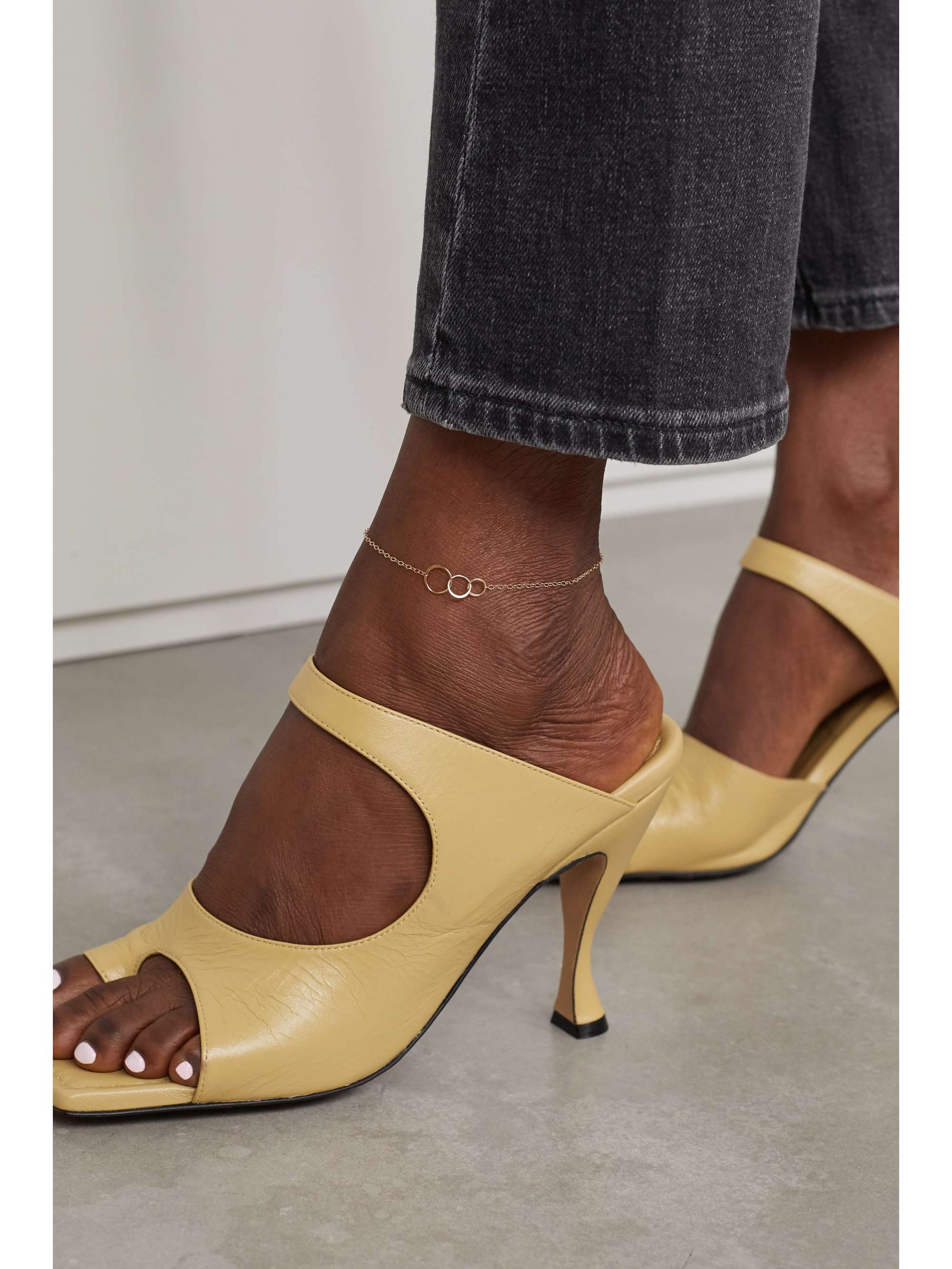 MELISSA JOY MANNING 14-karat recycled gold anklet