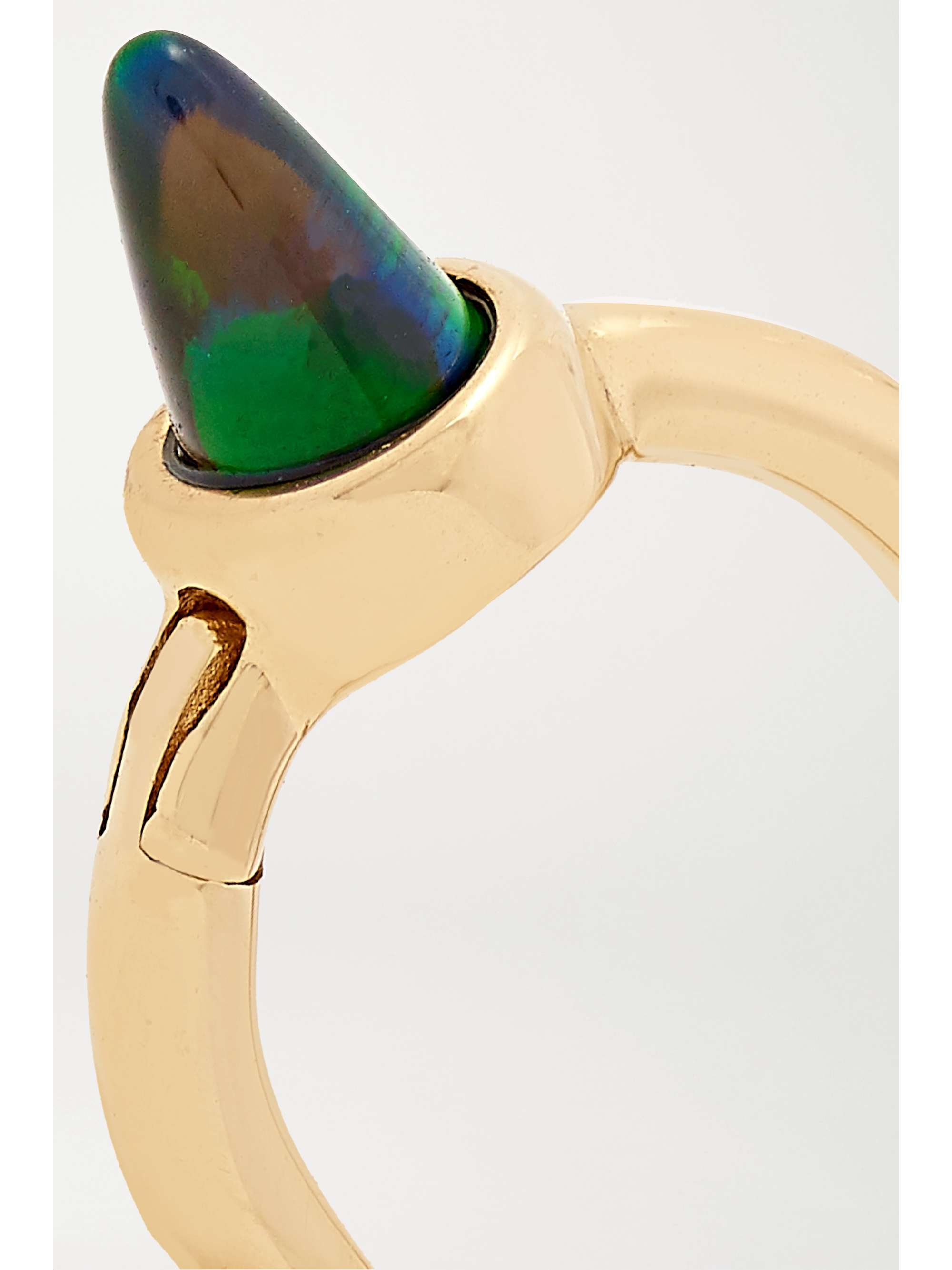 MARIA TASH 6.5mm 14-karat gold opal hoop earring