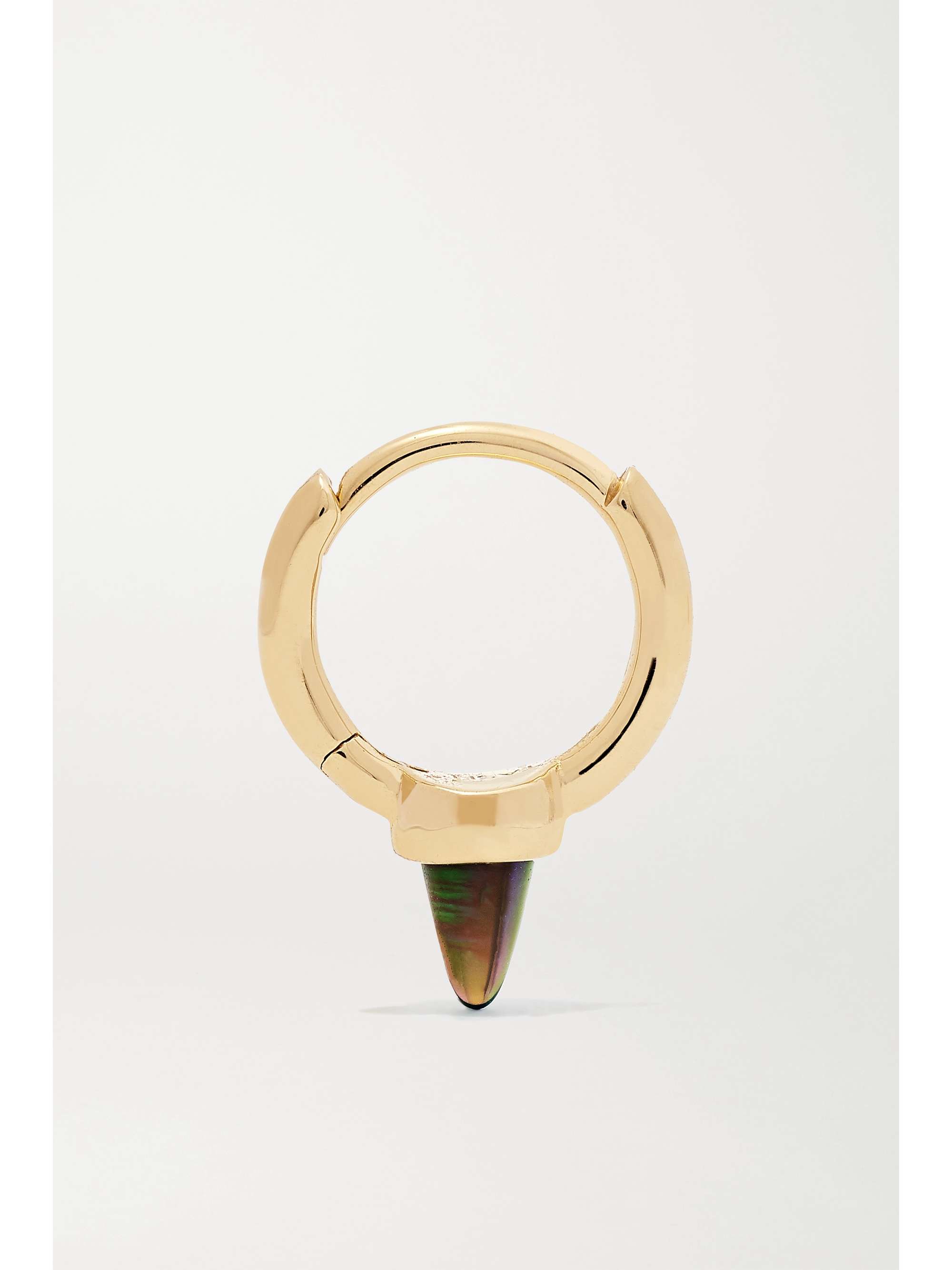 MARIA TASH 6.5mm 14-karat gold opal hoop earring