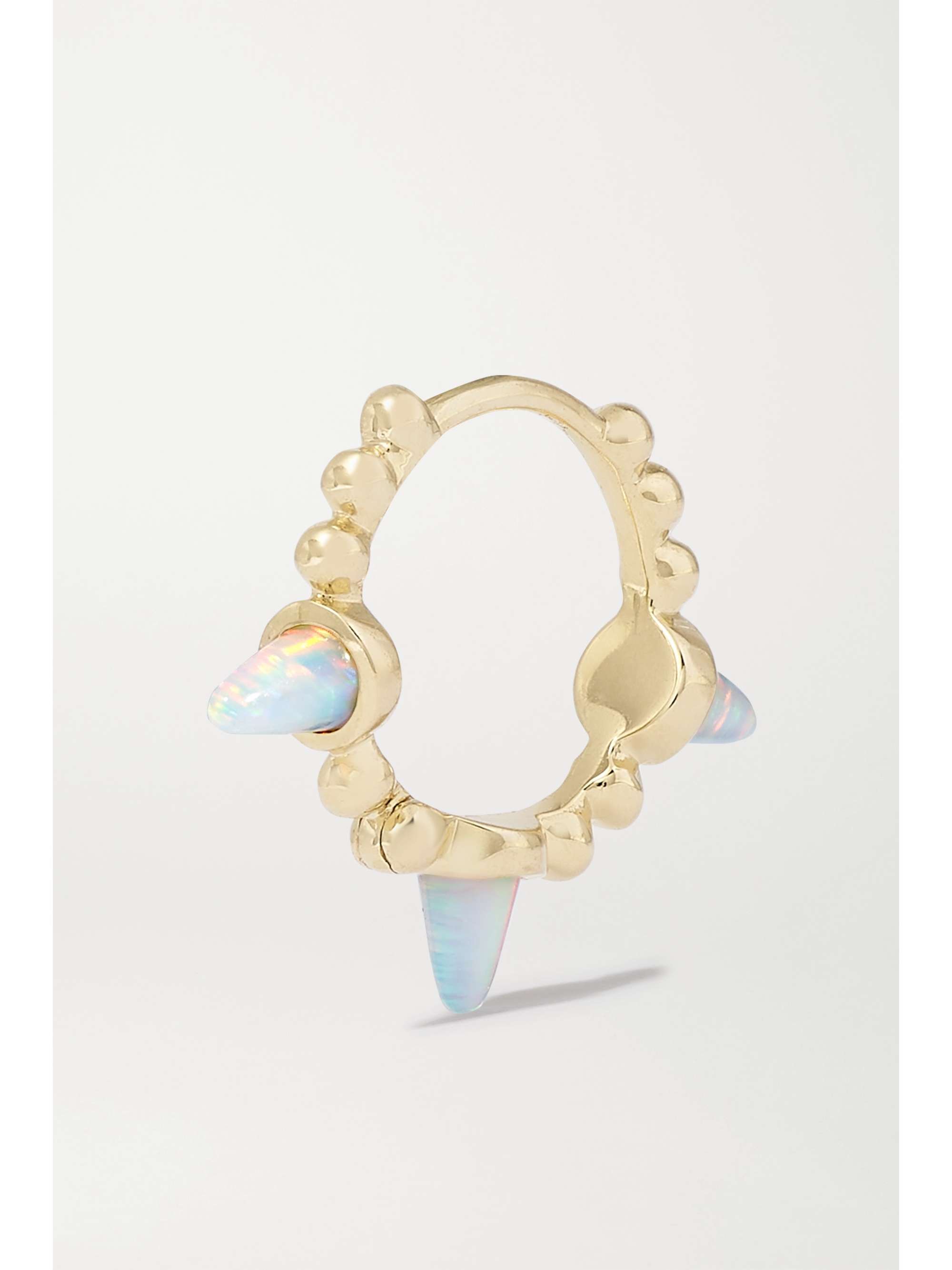 MARIA TASH 9.5mm 14-karat gold opal hoop earring