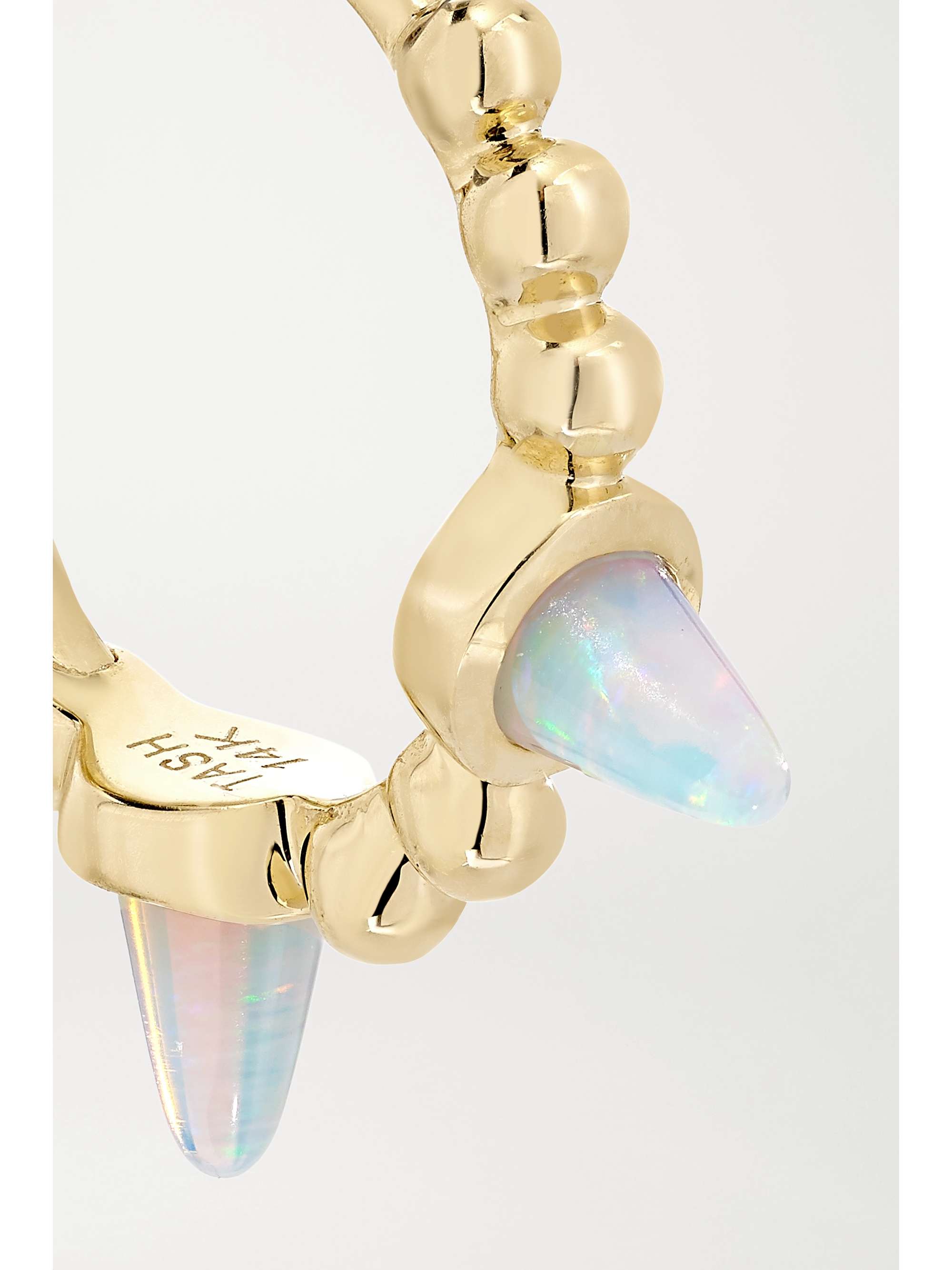 MARIA TASH 9.5mm 14-karat gold opal hoop earring