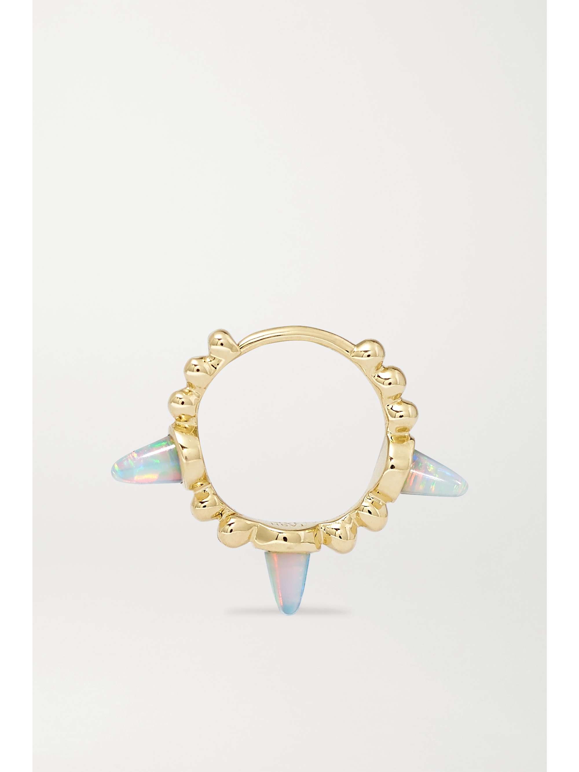 MARIA TASH 9.5mm 14-karat gold opal hoop earring