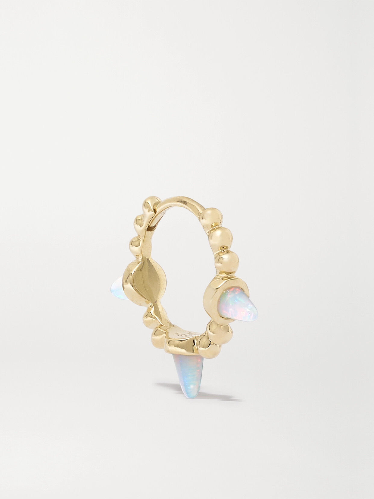 Maria Tash 9.5mm 14-karat Gold Opal Hoop Earring