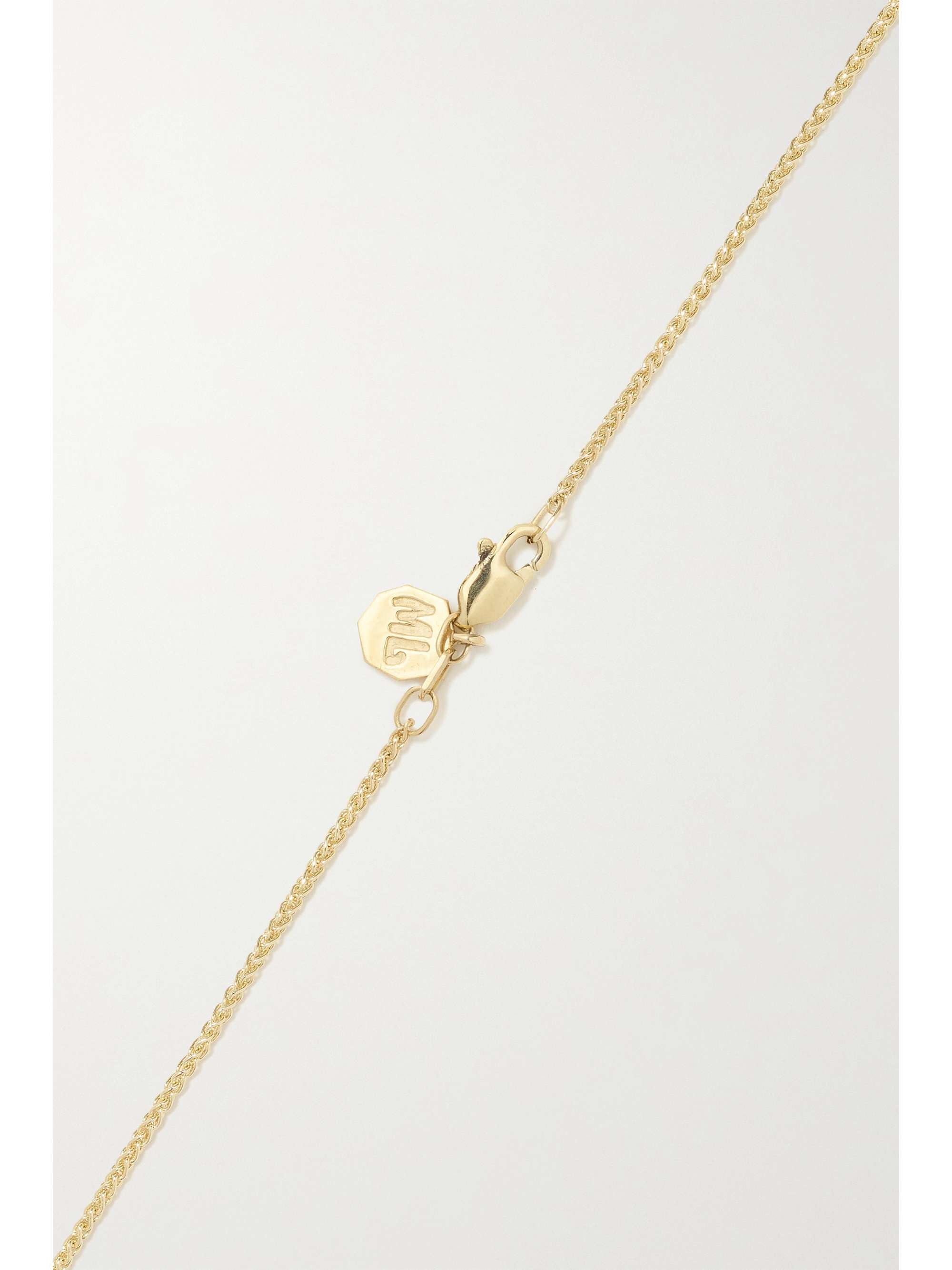 MARLO LAZ Initial Coin 14-karat gold diamond necklace