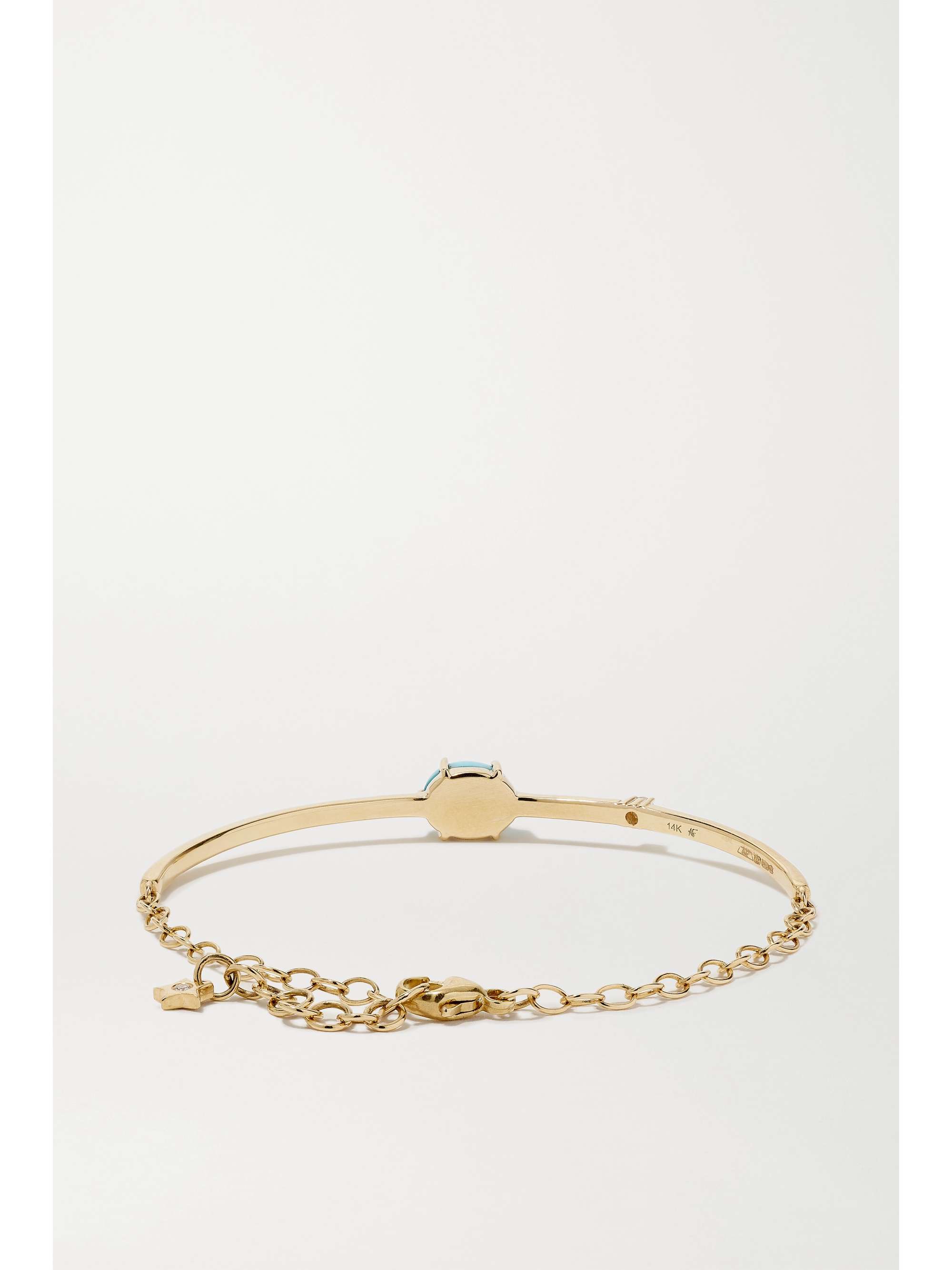 ANDREA FOHRMAN Mini Cosmo 14-karat gold, chrysoprase and diamond bracelet