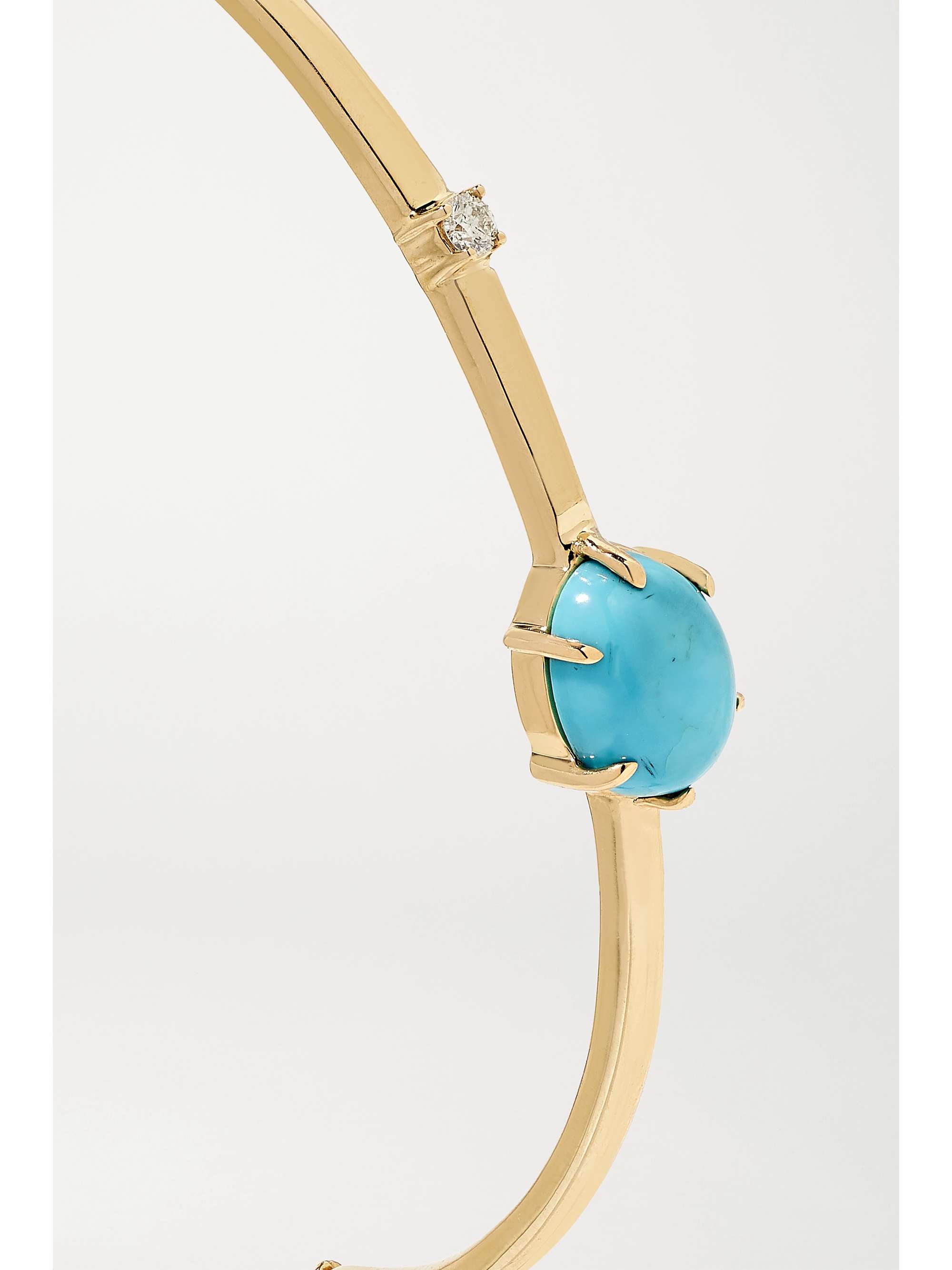 ANDREA FOHRMAN Mini Cosmo 14-karat gold, chrysoprase and diamond bracelet