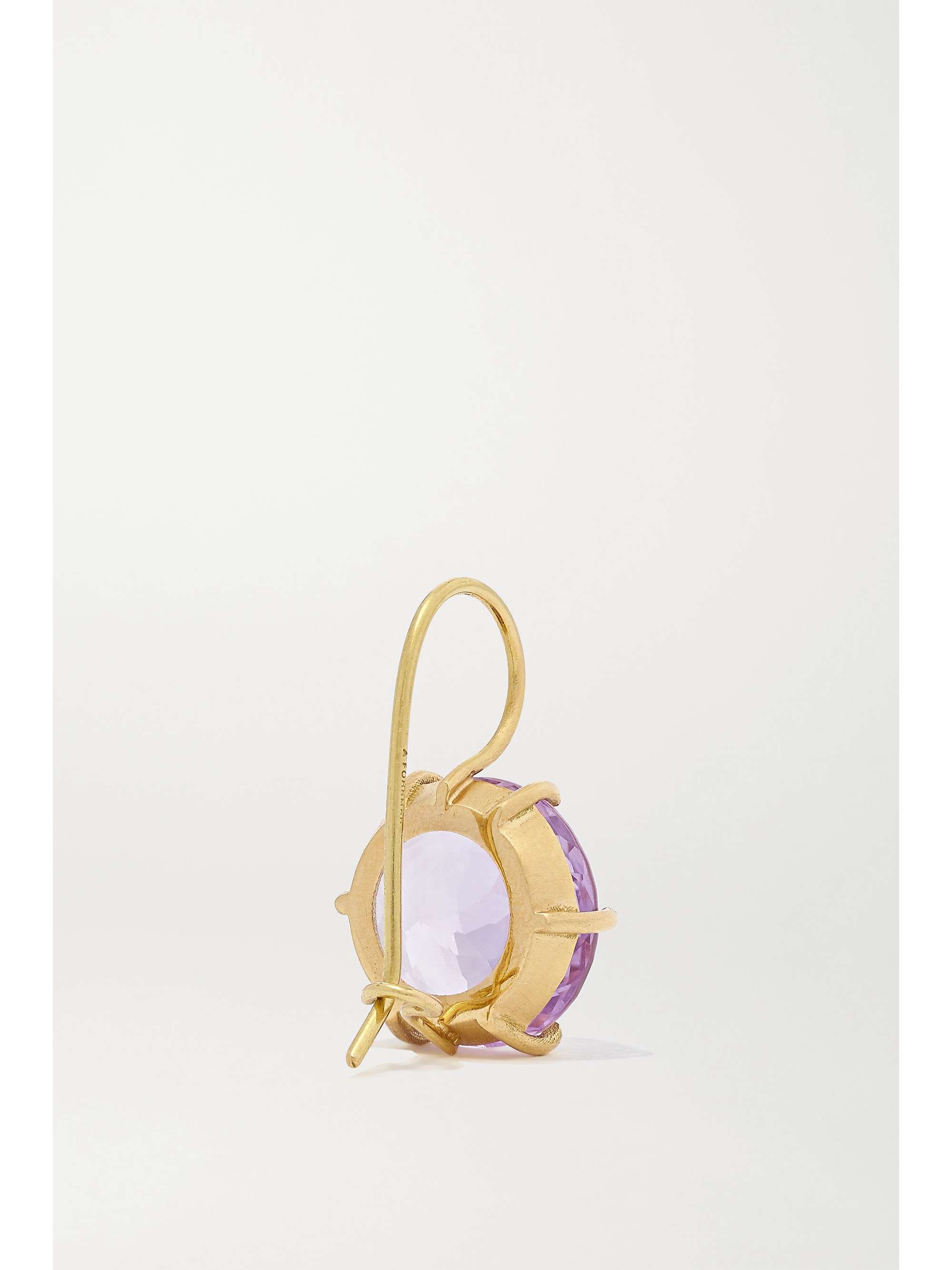 ANDREA FOHRMAN 18-karat gold amethyst earrings