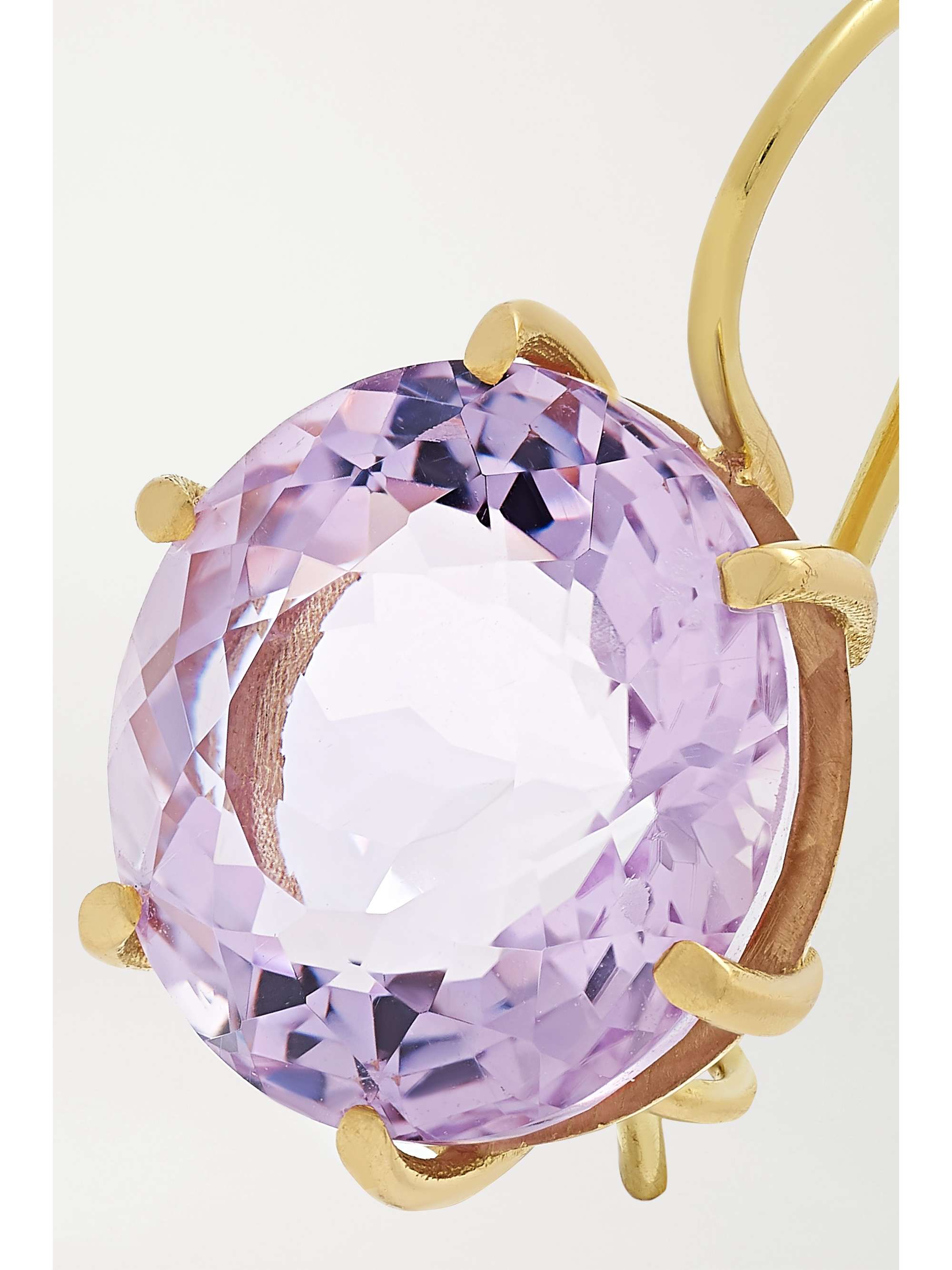 ANDREA FOHRMAN 18-karat gold amethyst earrings