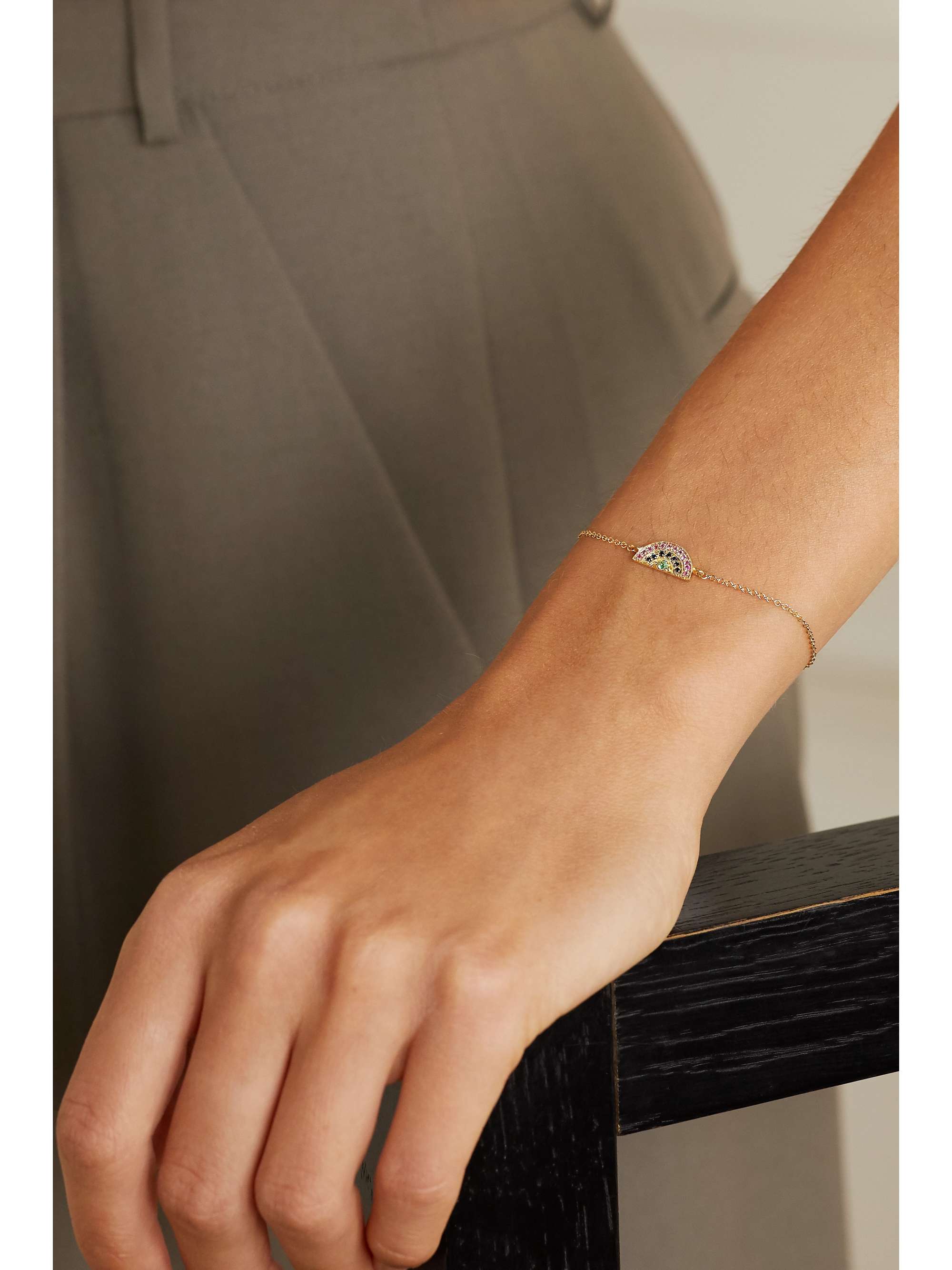 ANDREA FOHRMAN 14-karat gold diamond bracelet