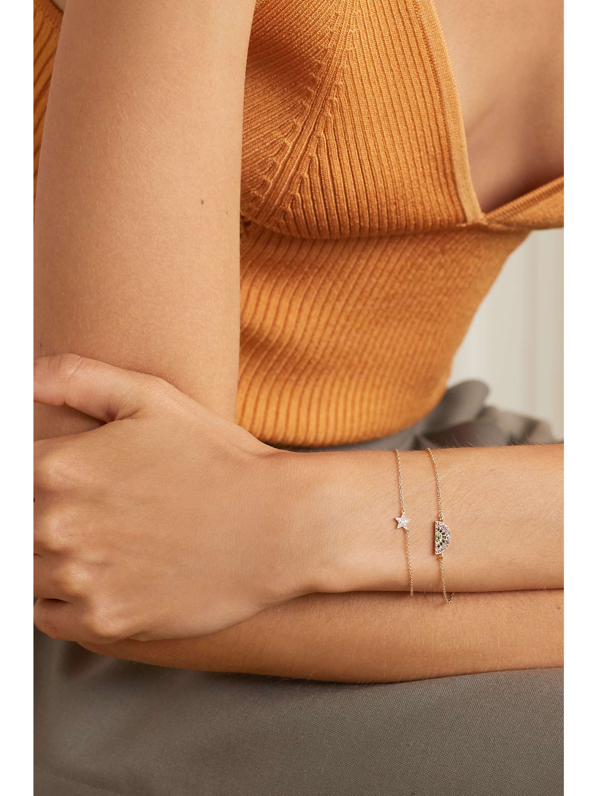 ANDREA FOHRMAN 14-karat gold diamond bracelet