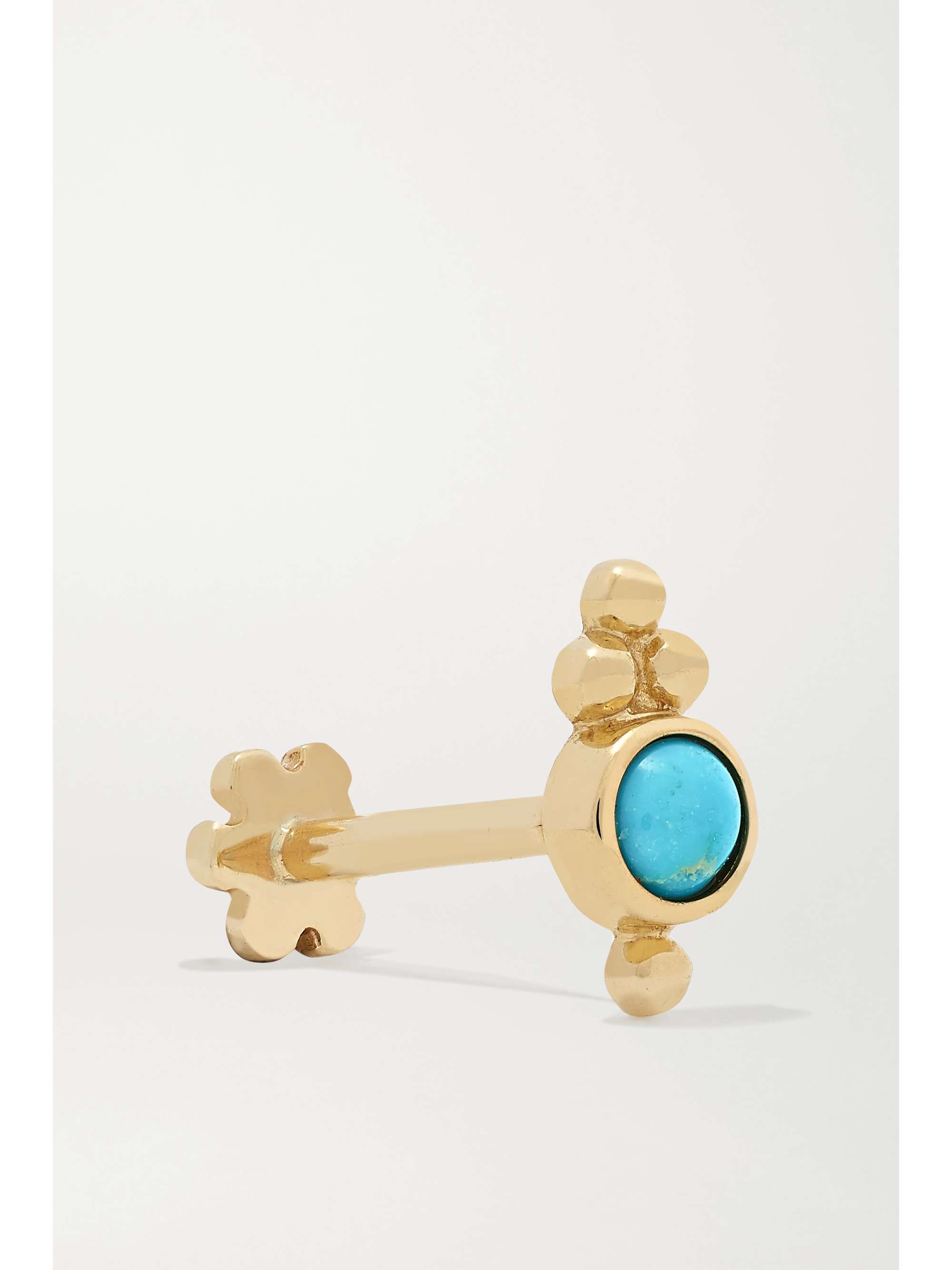 MARIA TASH 14-karat gold turquoise earring
