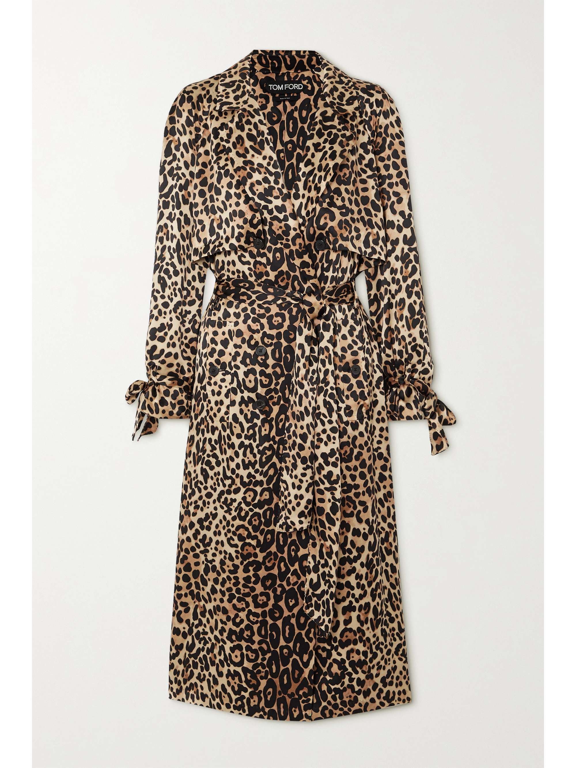 leopard print trench coat