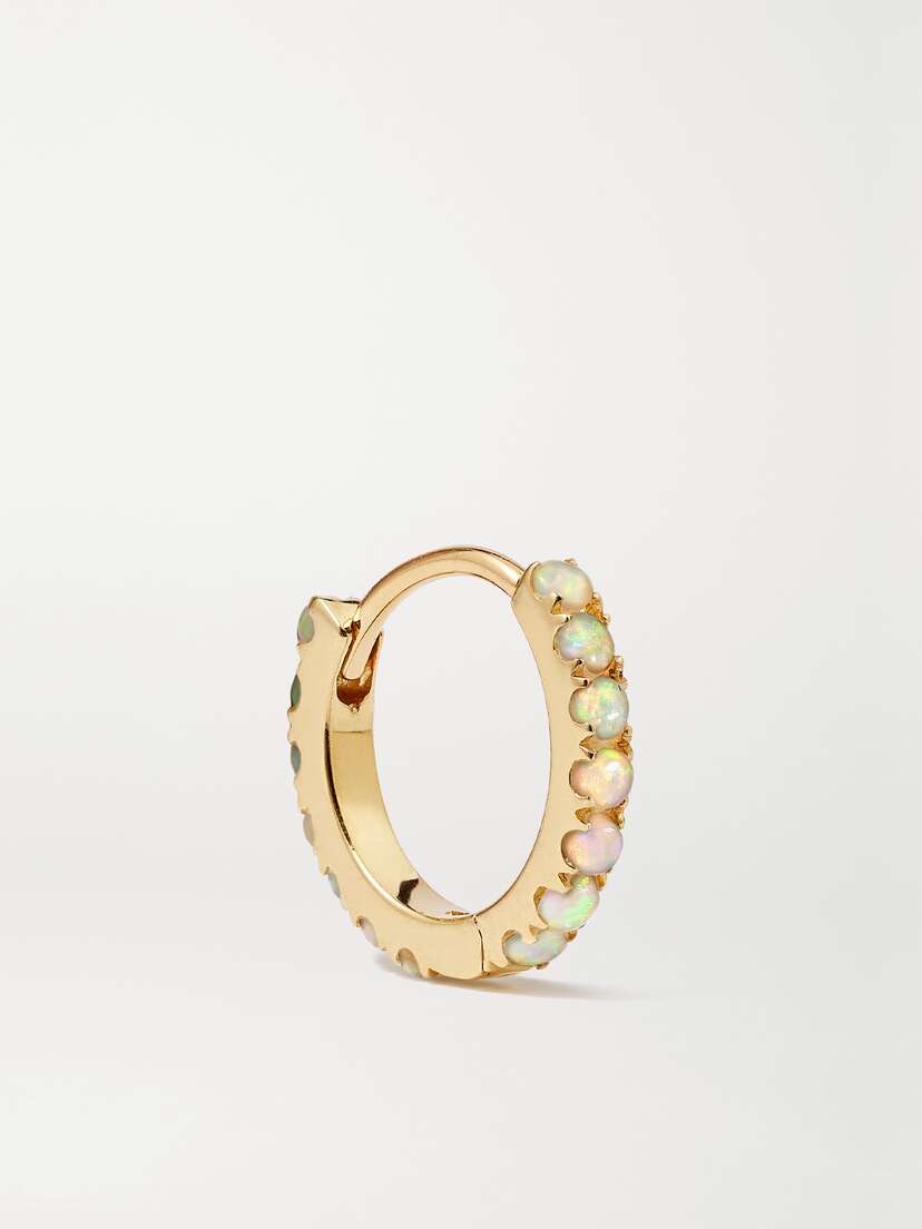 MARIA TASH 8mm 14-karat  Opal Hoop Earring