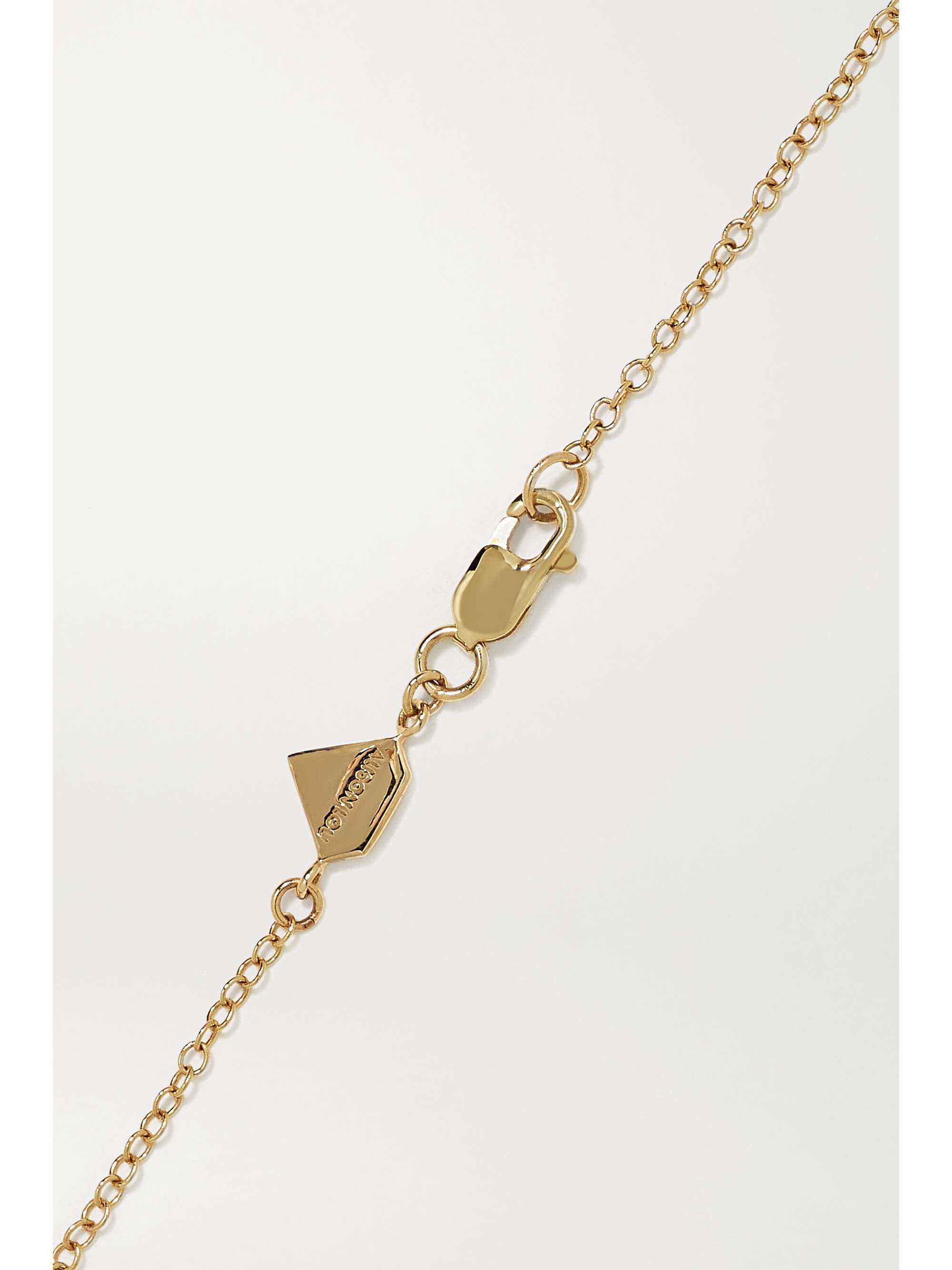 ALISON LOU Cocktail 14-karat gold, topaz and enamel bracelet