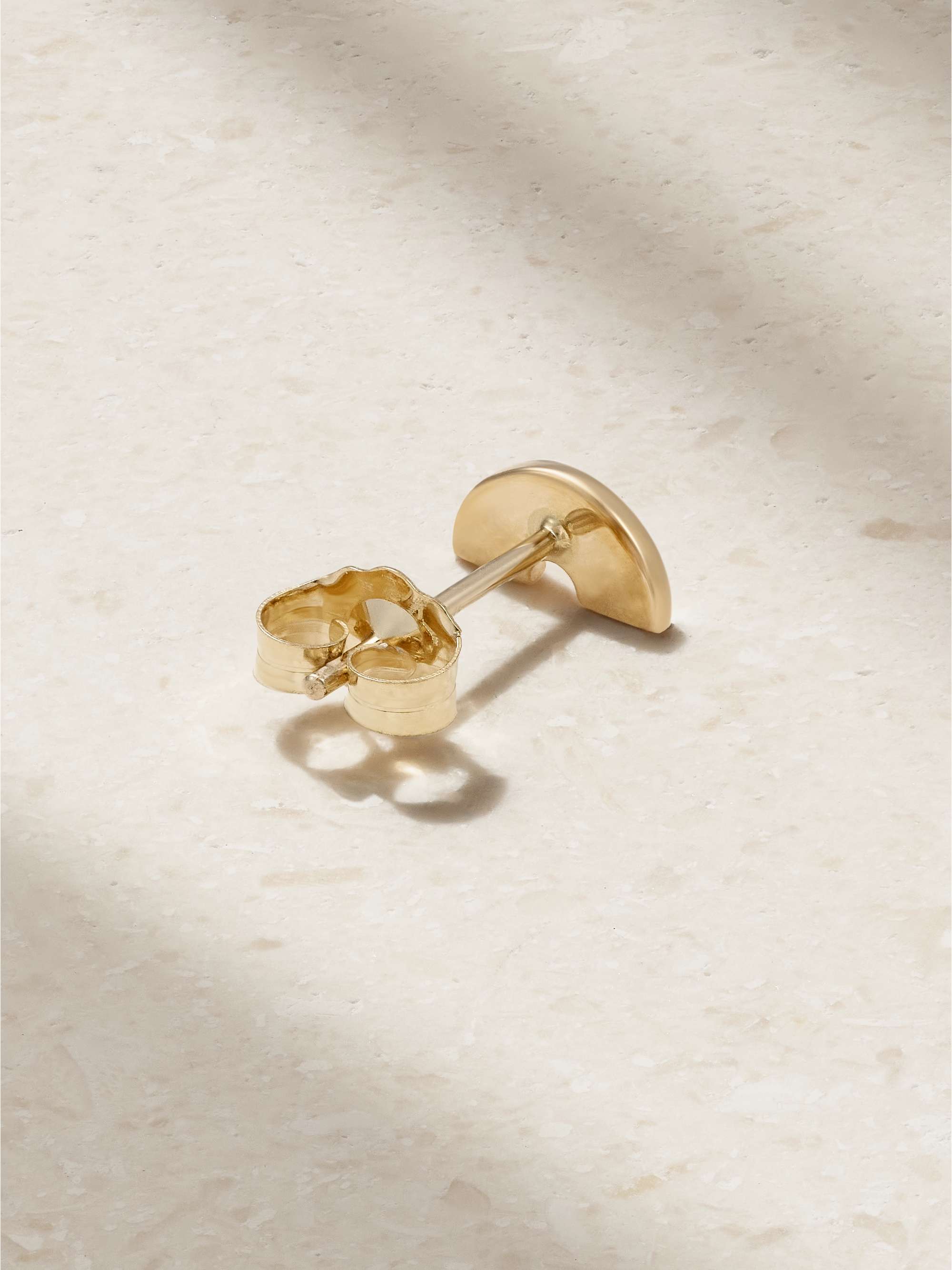 ALISON LOU Rainbow 14-karat gold and enamel earring