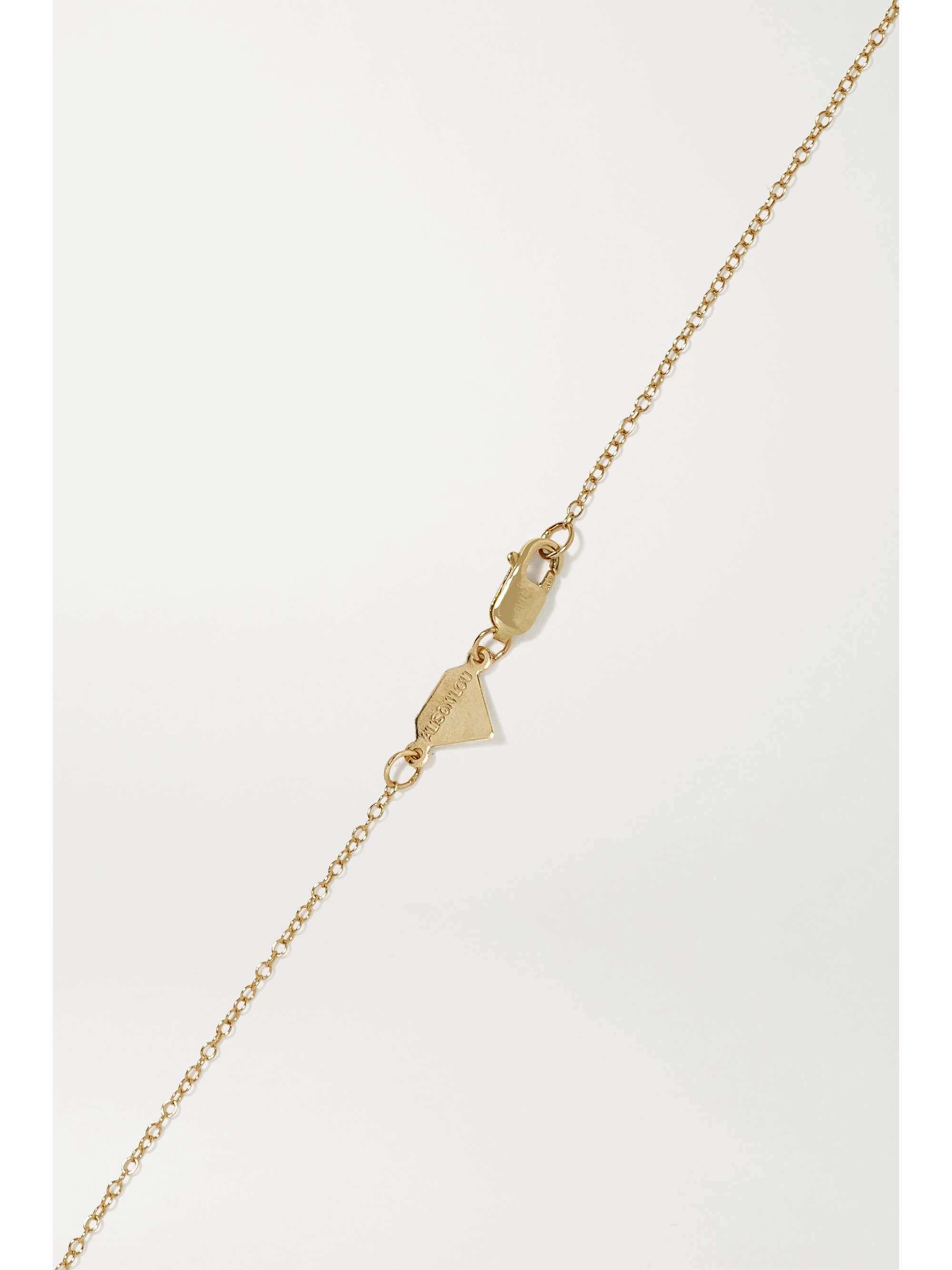 ALISON LOU Love Forever 14-karat gold and enamel necklace