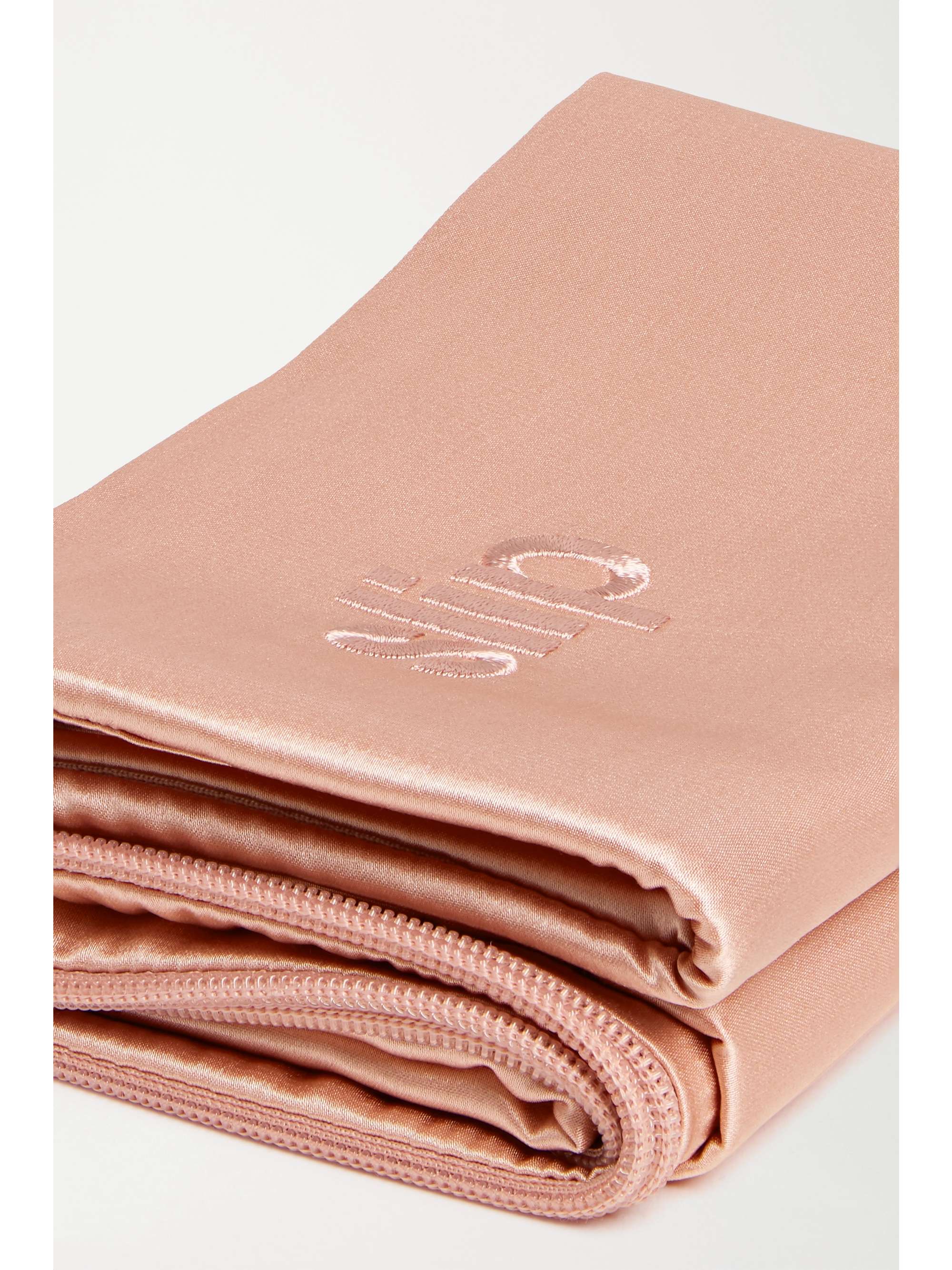 SLIP Embroidered mulberry silk queen pillowcase