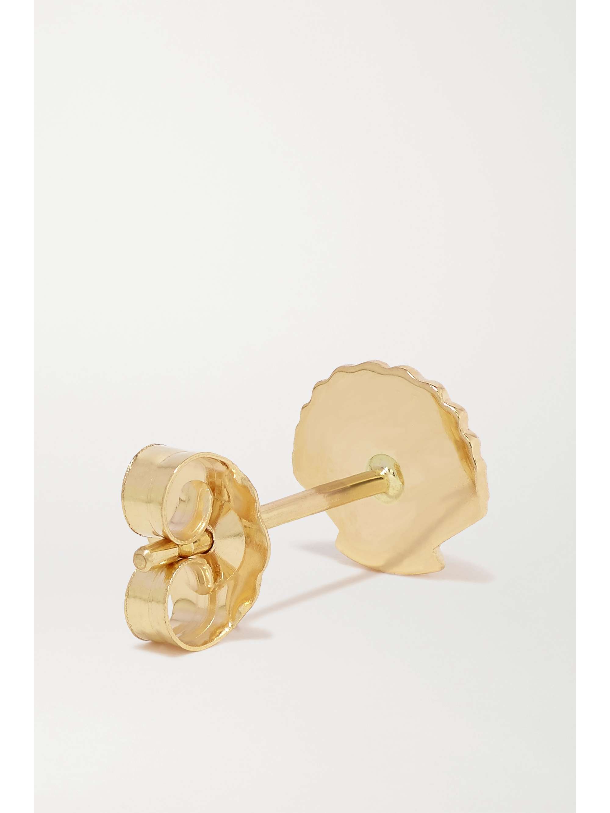 ALISON LOU Seashell 14-karat gold earring