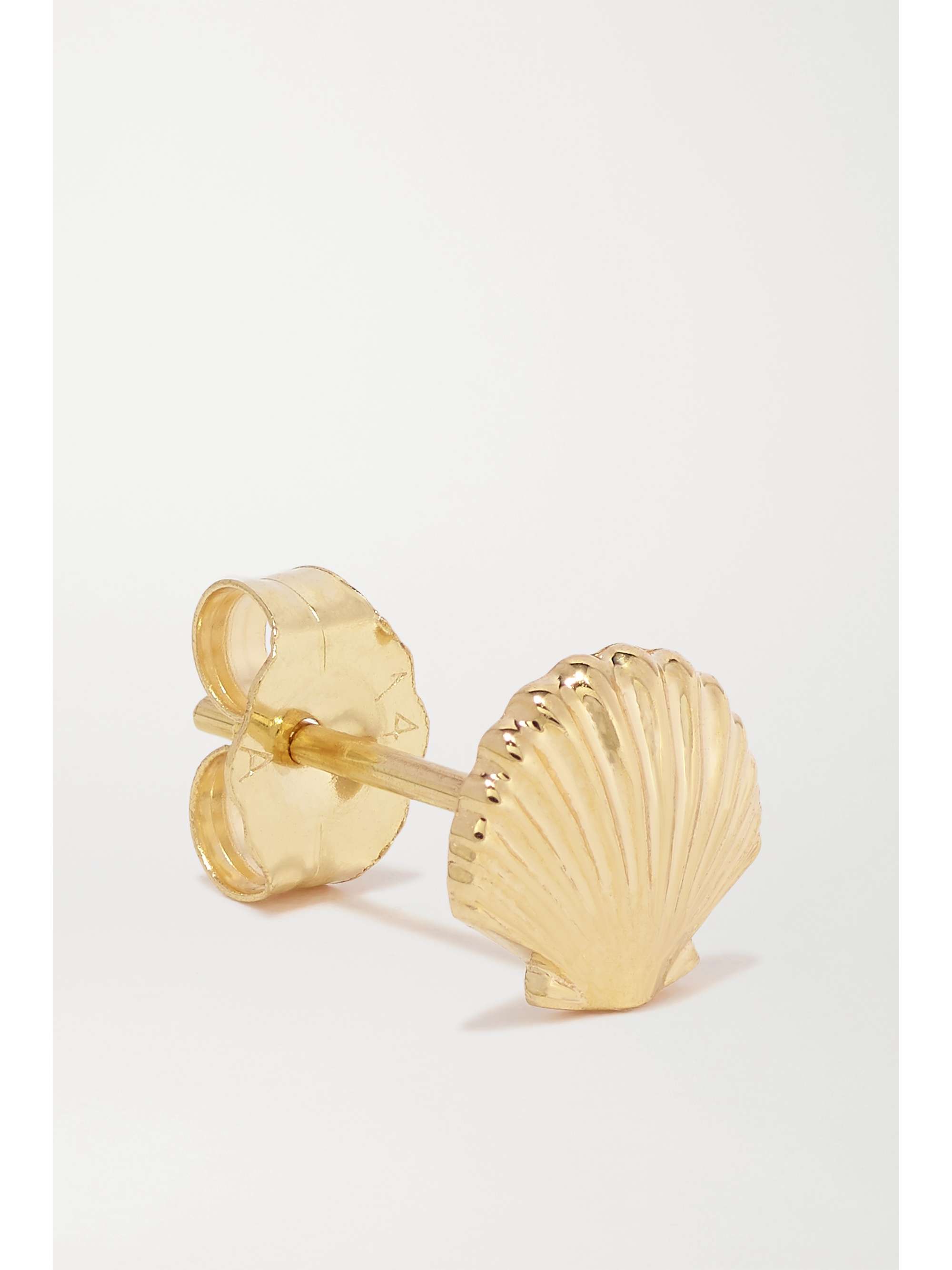 ALISON LOU Seashell 14-karat gold earring