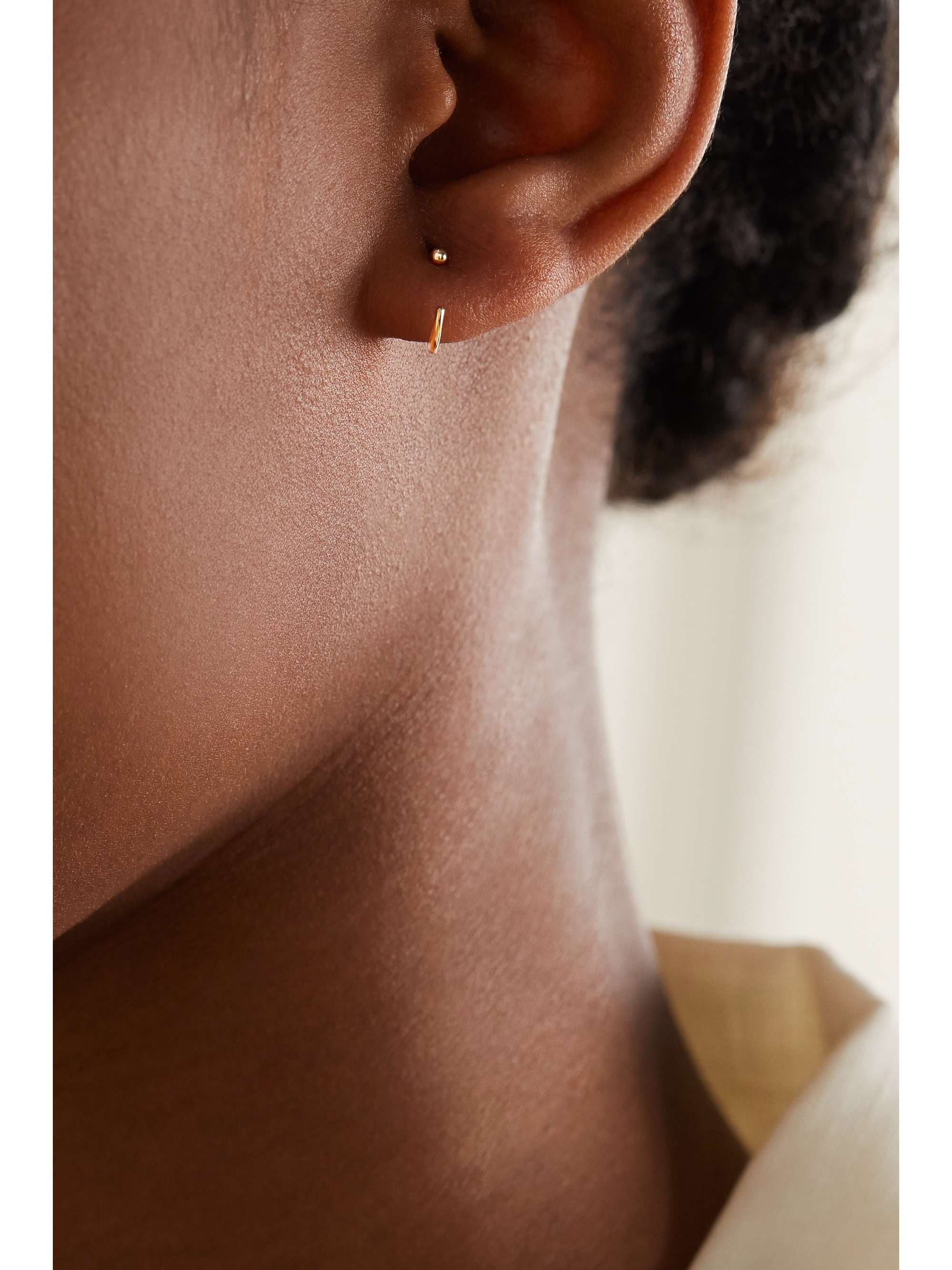 MELISSA JOY MANNING 14-karat gold hoop earrings