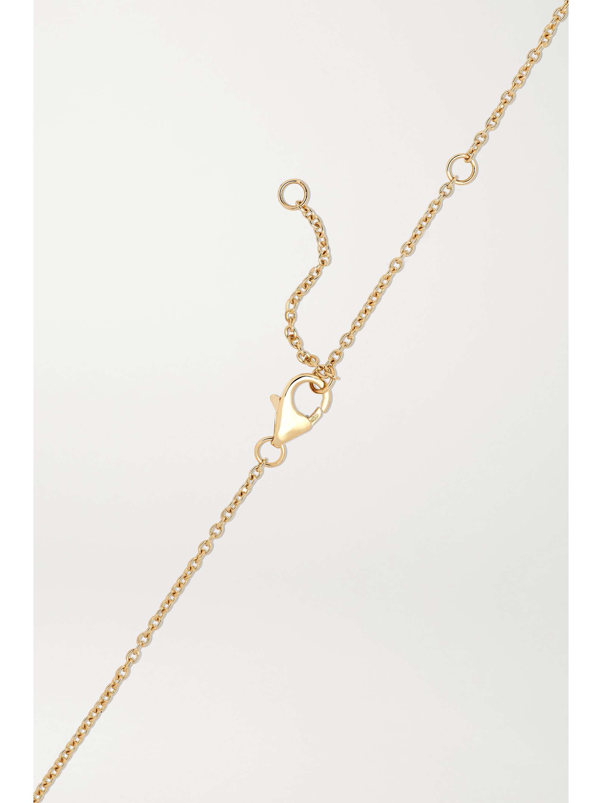 YVONNE LÉON 18-karat gold tsavorite anklet