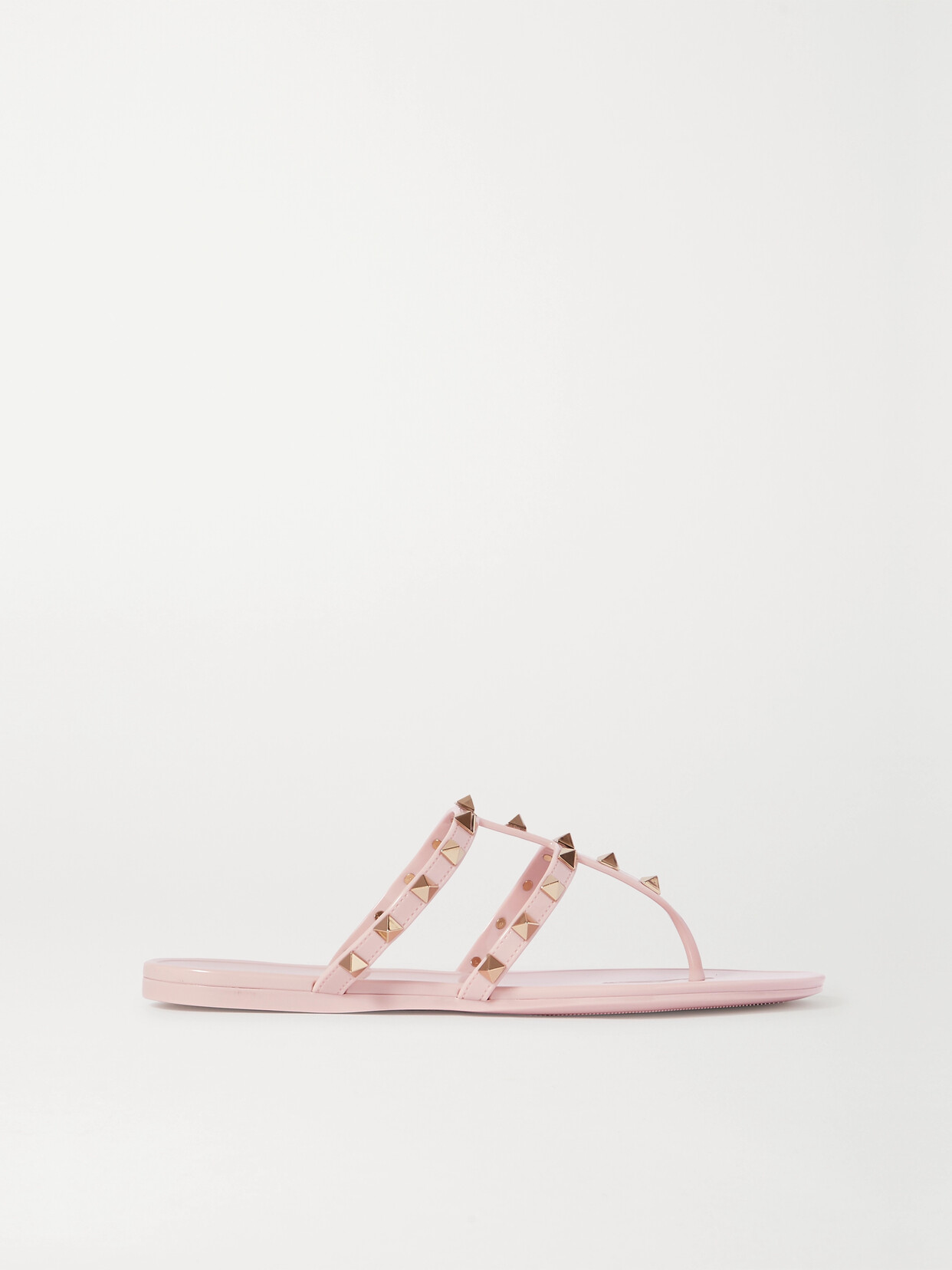 Valentino Garavani Rockstud Rubber Sandals In Pink