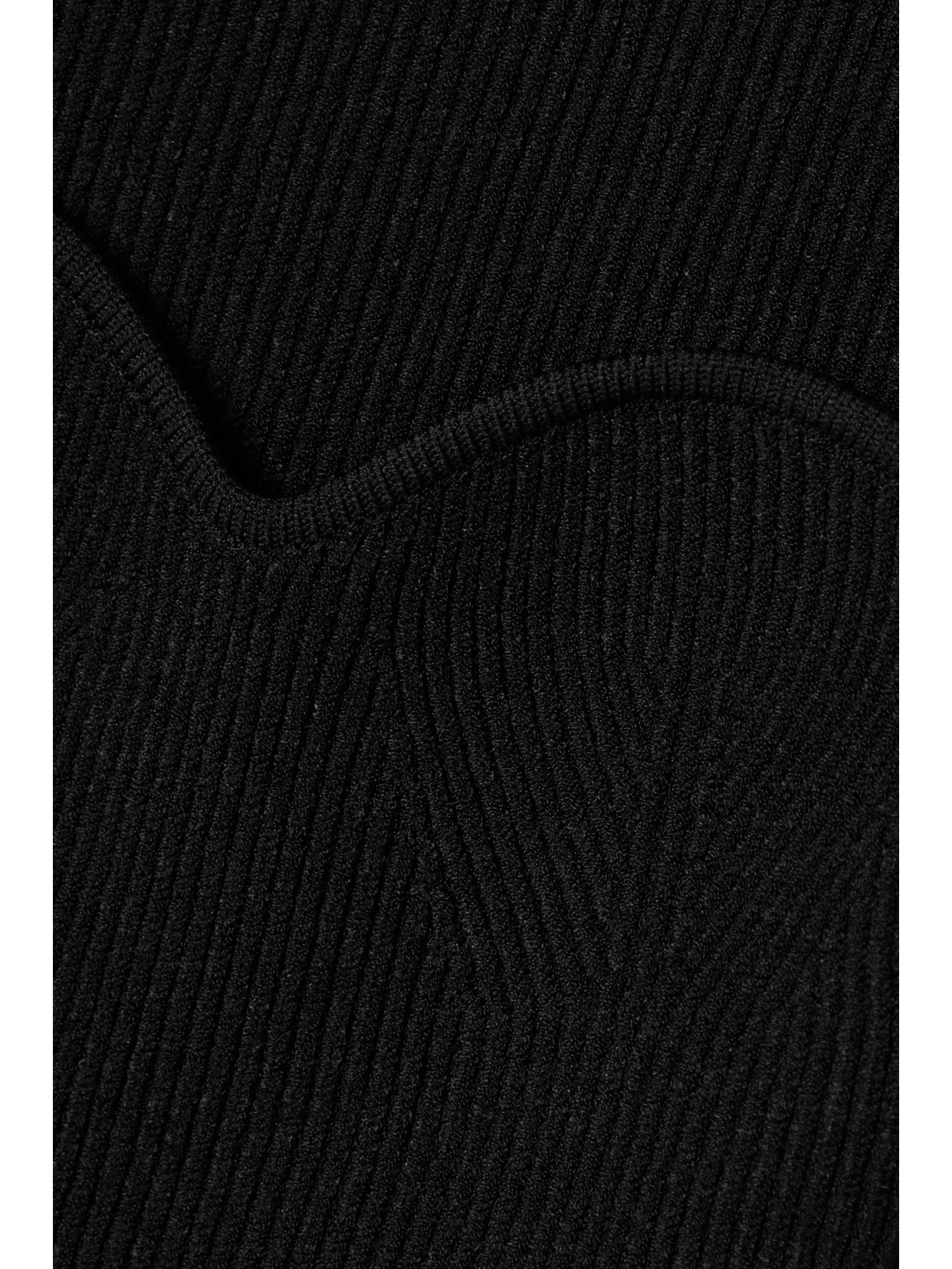 Shop Khaite Maddy Ribbed-knit Sweater In Black