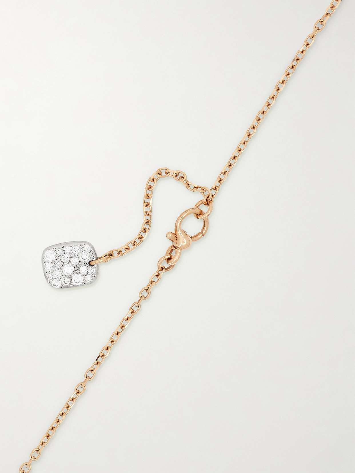 Shop Pomellato Sabbia 18-karat Rose Gold Diamond Necklace