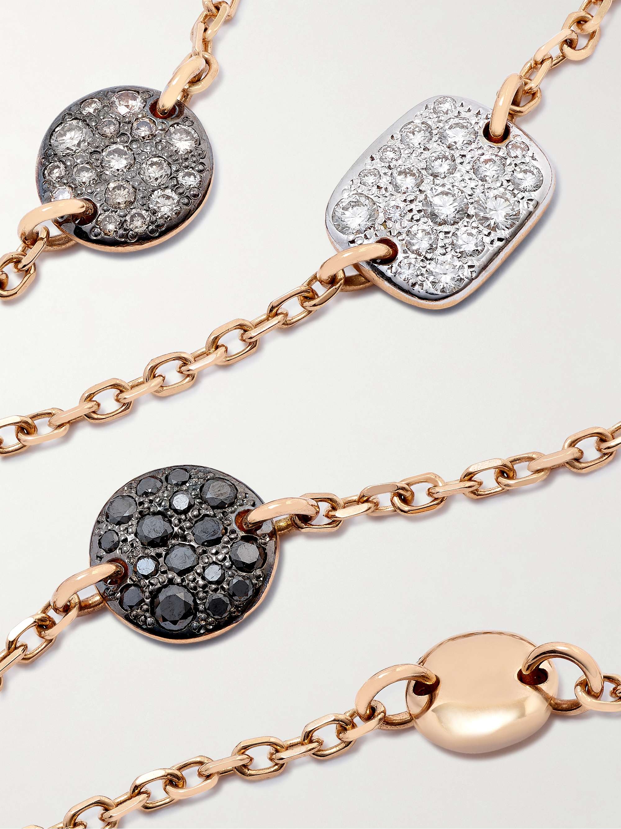 POMELLATO Sabbia 18-karat rose gold diamond necklace