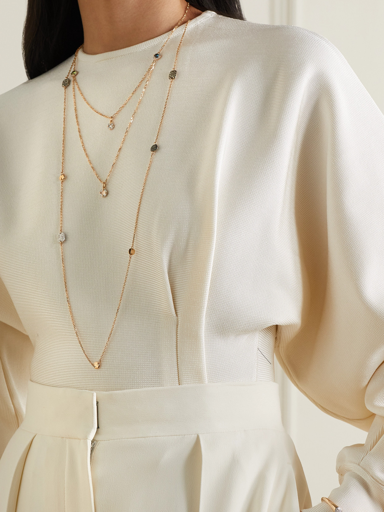 Pomellato Sabbia 18-karat Rose Gold Diamond Necklace In Rose Gold