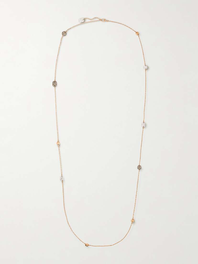 Pomellato Sabbia 18-karat Rose Gold Diamond Necklace