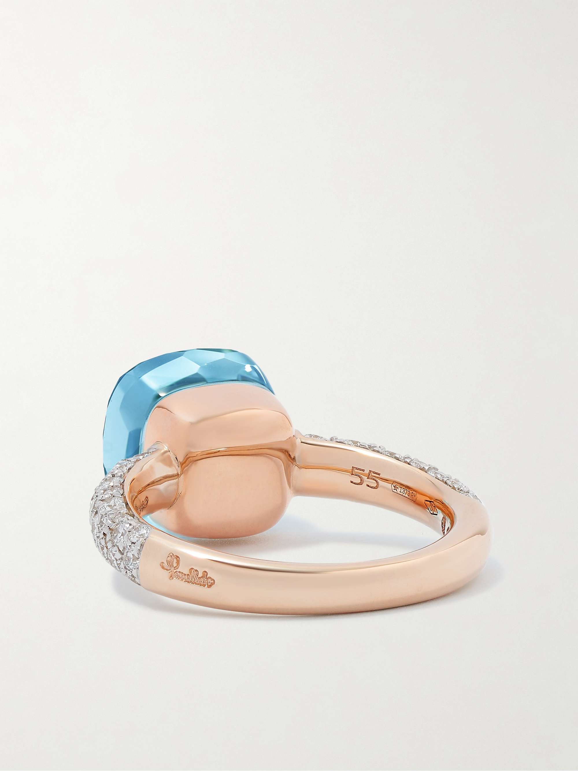 POMELLATO Nudo Classic 18-karat white and rose gold multi-stone ring