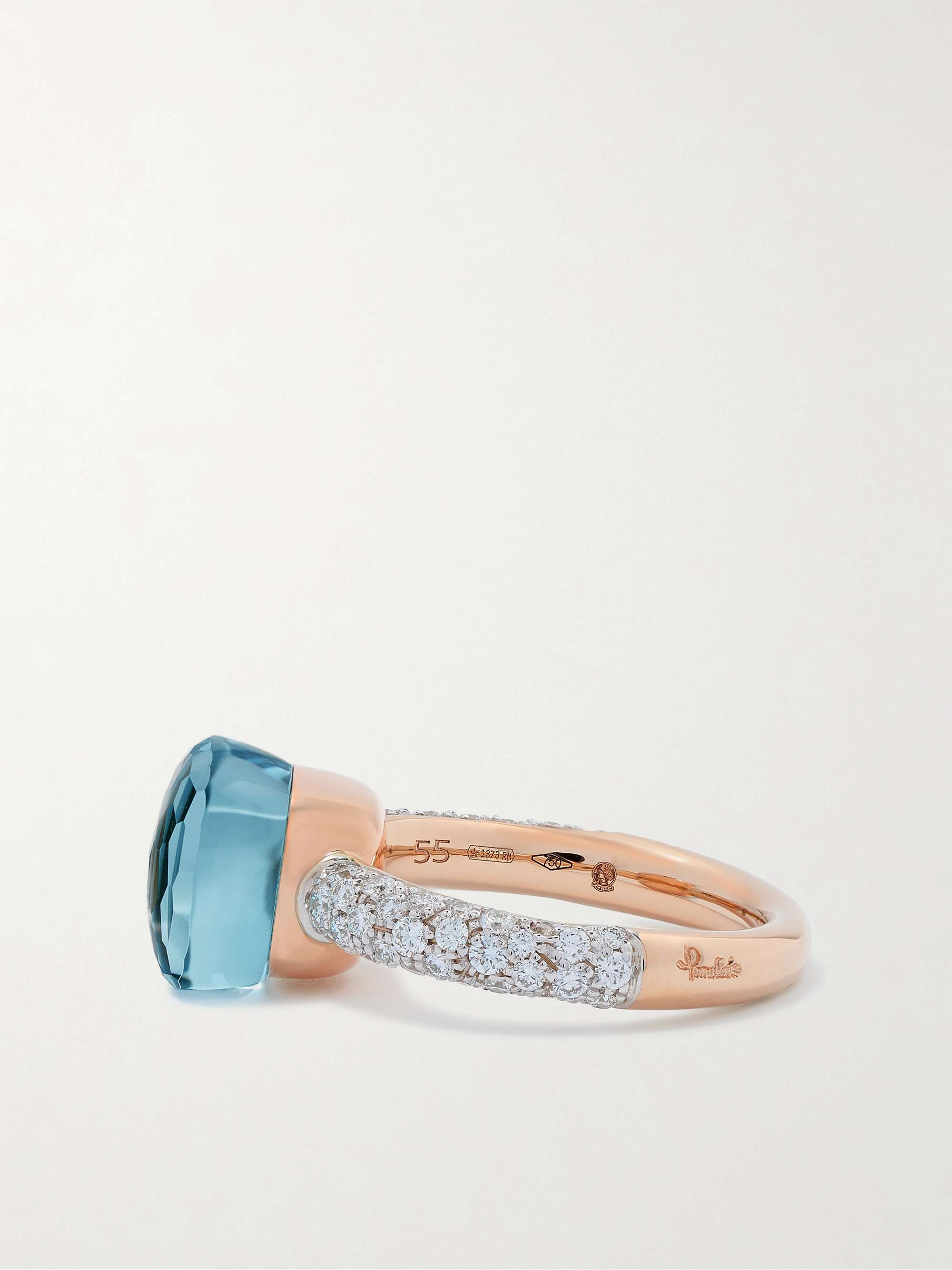 POMELLATO Nudo Classic 18-karat white and rose gold multi-stone ring