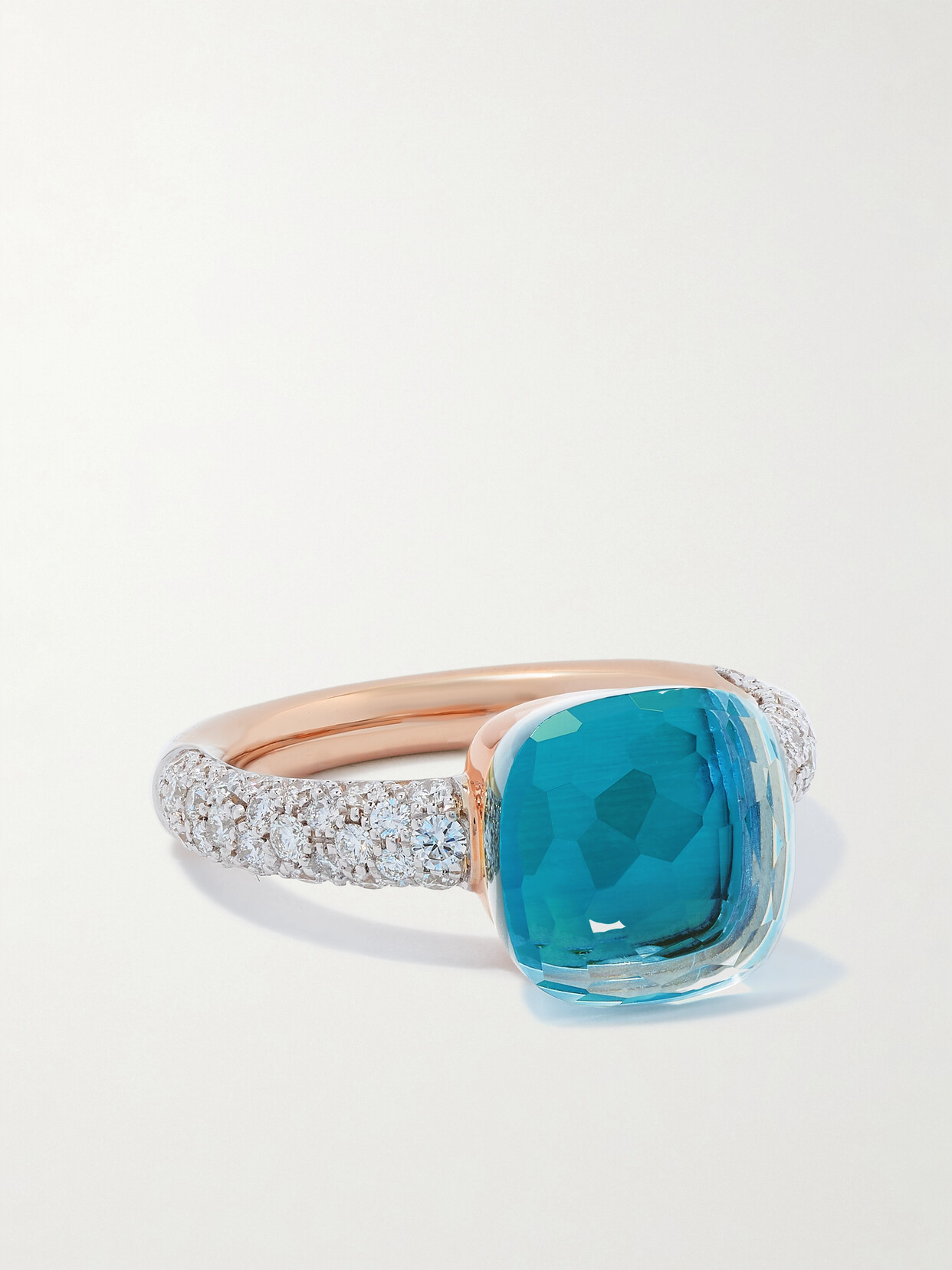 Pomellato Nudo Classic 18-karat White And Rose Gold Multi-stone Ring