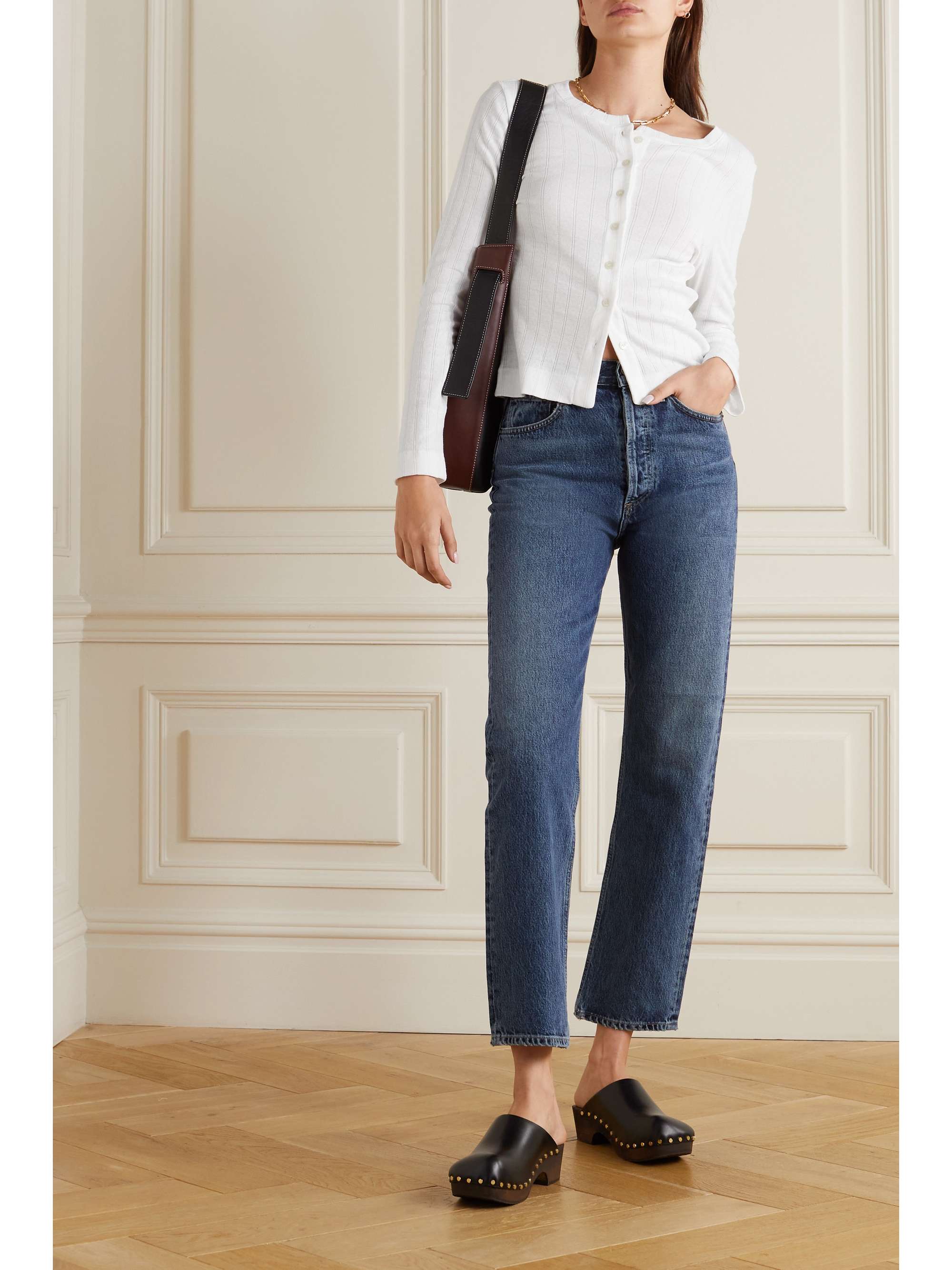 LESET Pointelle-knit cotton-jersey cardigan | NET-A-PORTER