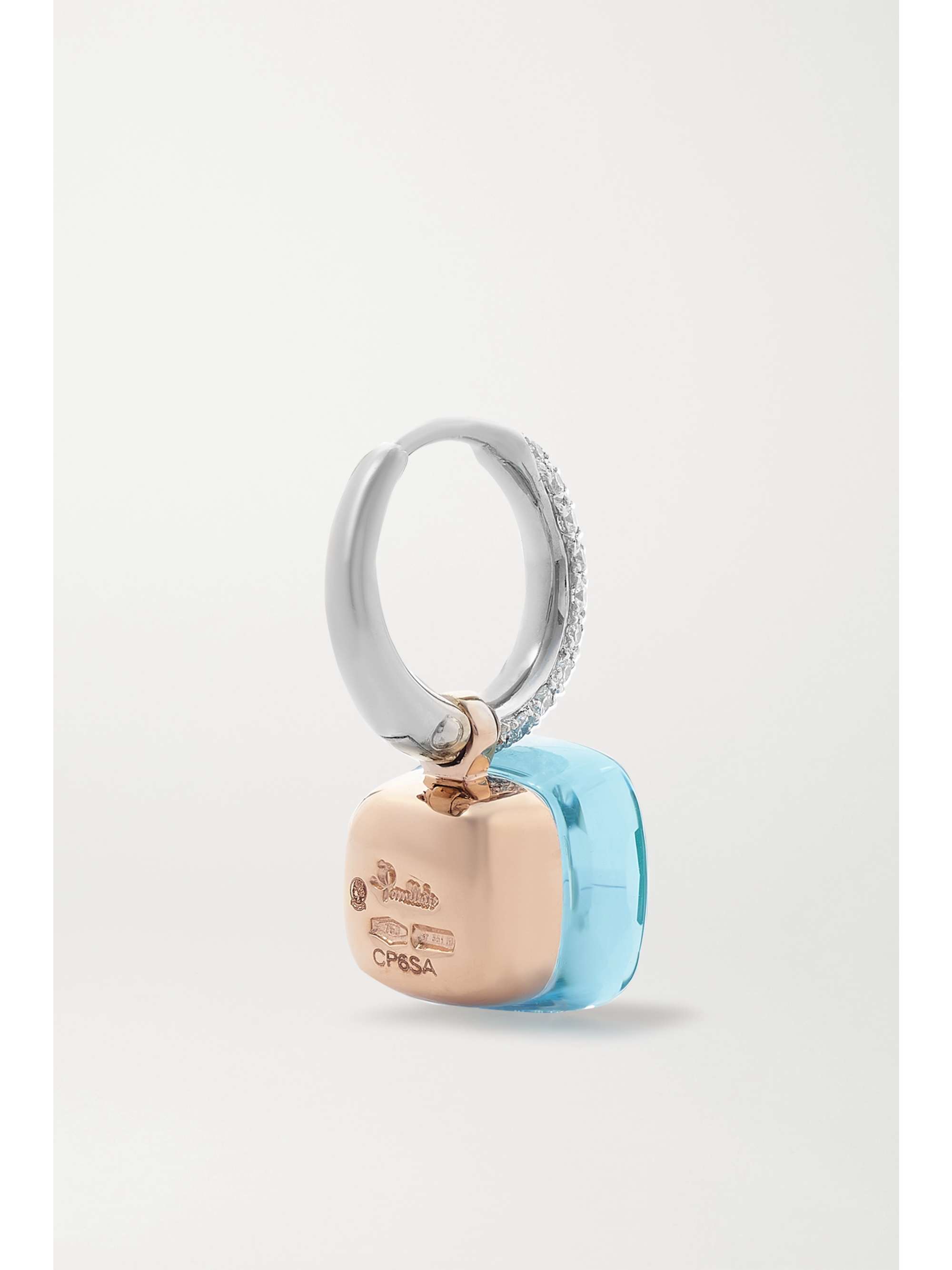 POMELLATO Nudo 18-karat white and rose gold multi-stone earrings