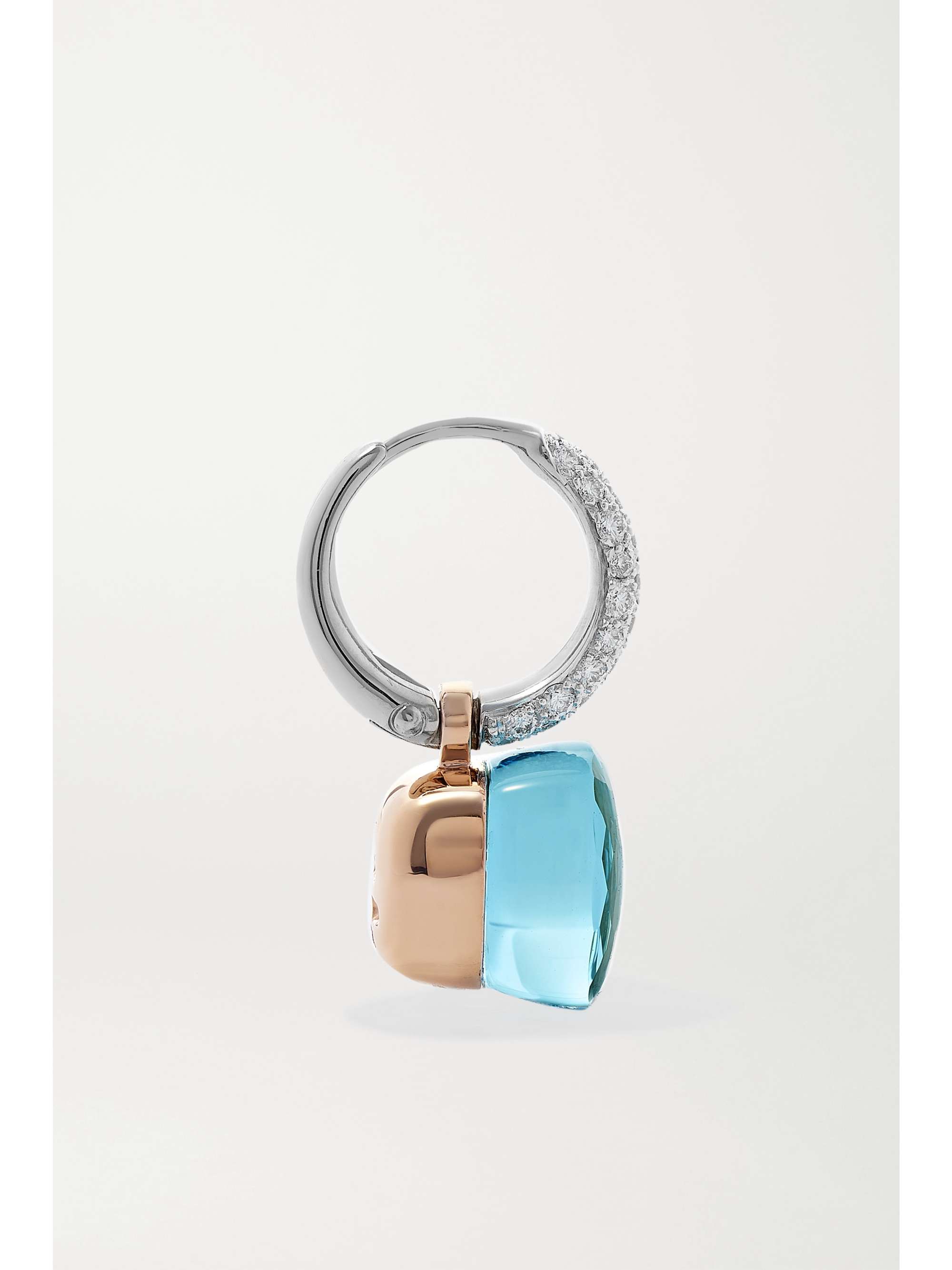 POMELLATO Nudo 18-karat white and rose gold multi-stone earrings