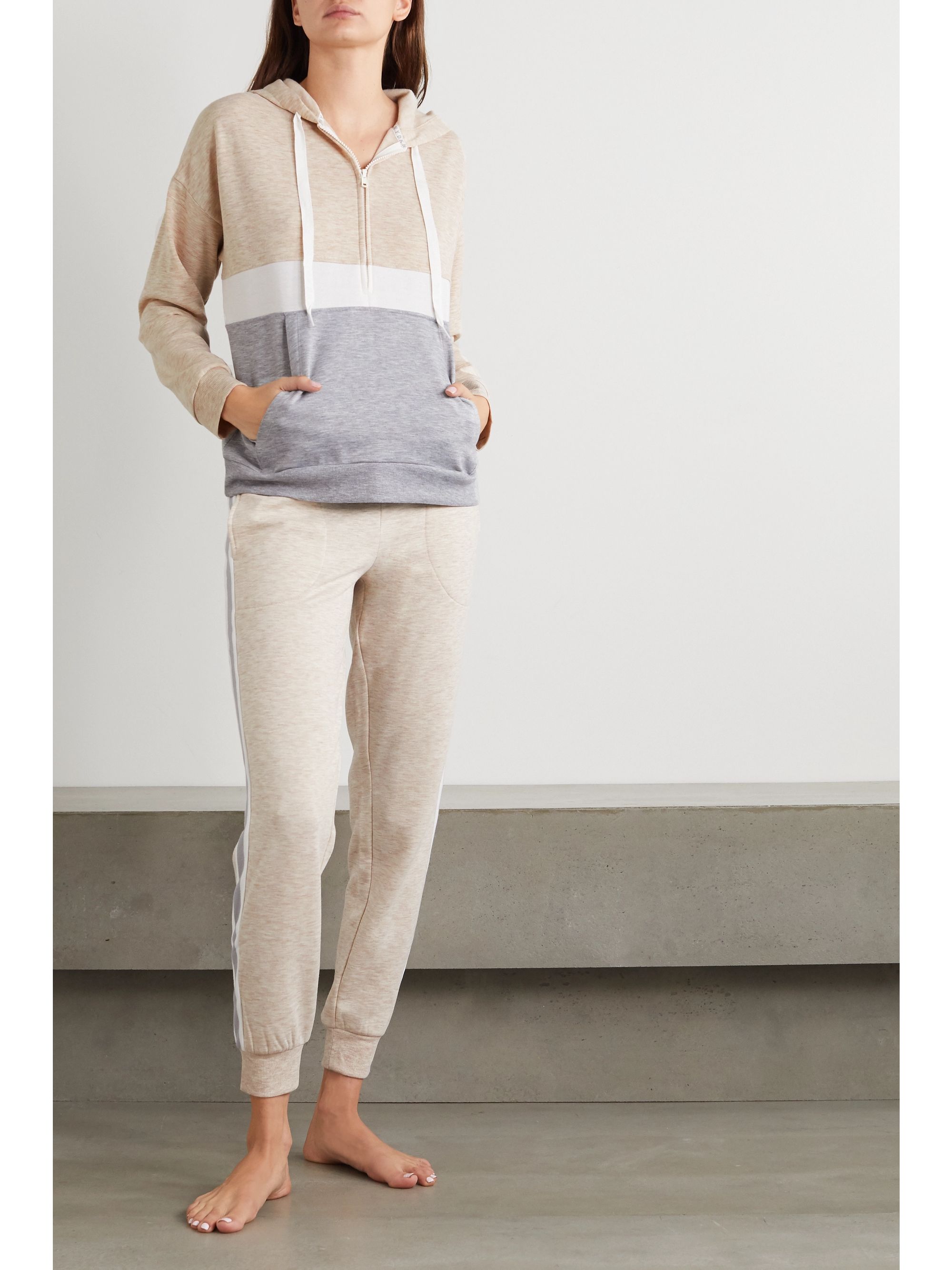 neutral color hoodie