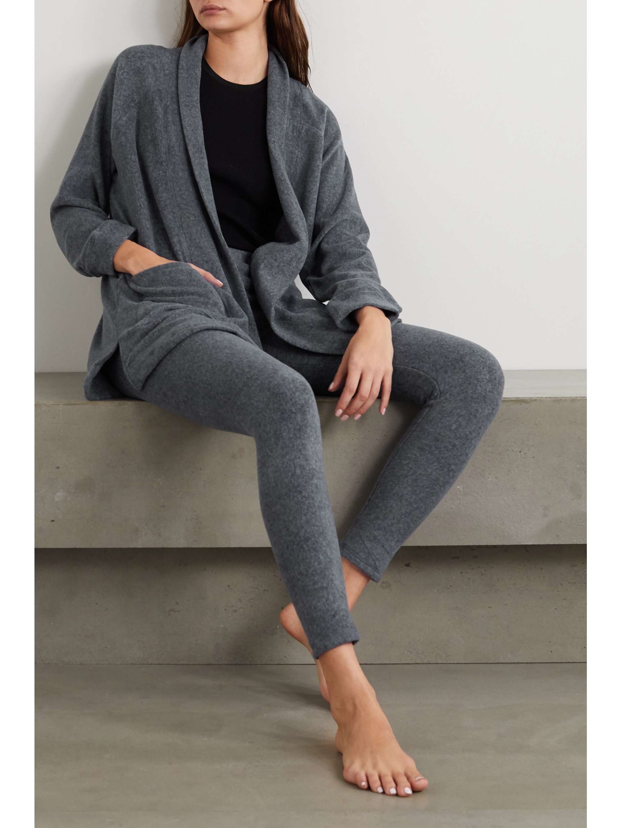 DKNY Fleece cardigan and track pants set
